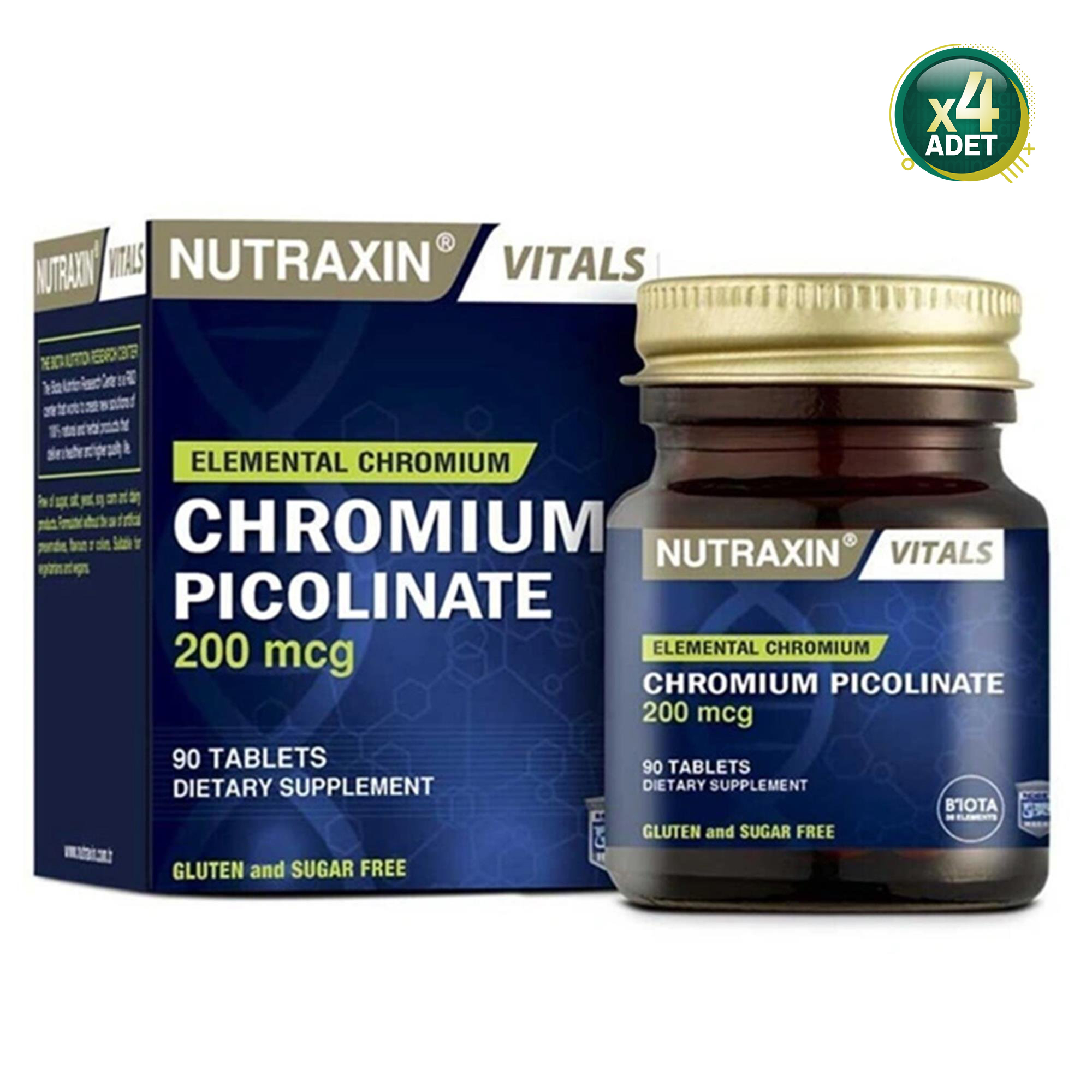 Nutraxin Chromium Picolinate 90 Tablet 4 Adet