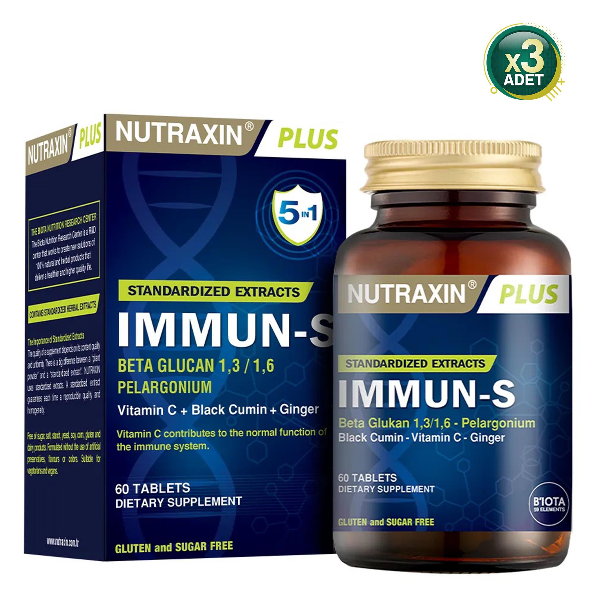Nutraxin Immun-S 60 Tablet 3 Adet