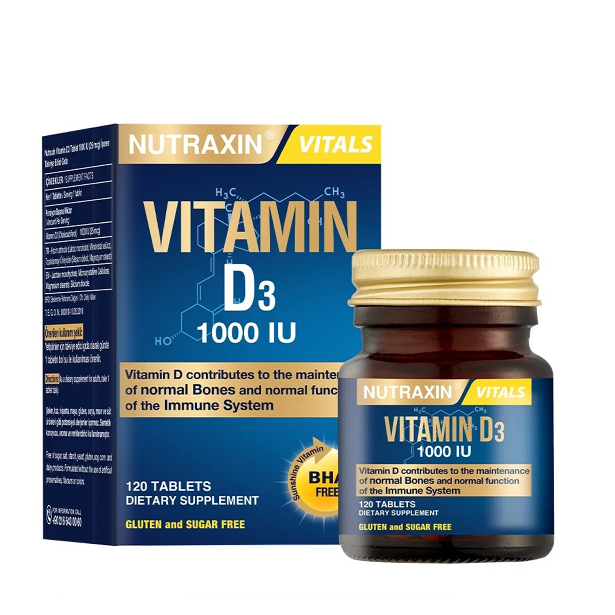 Nutraxin Vitamin D3 120 Tablet
