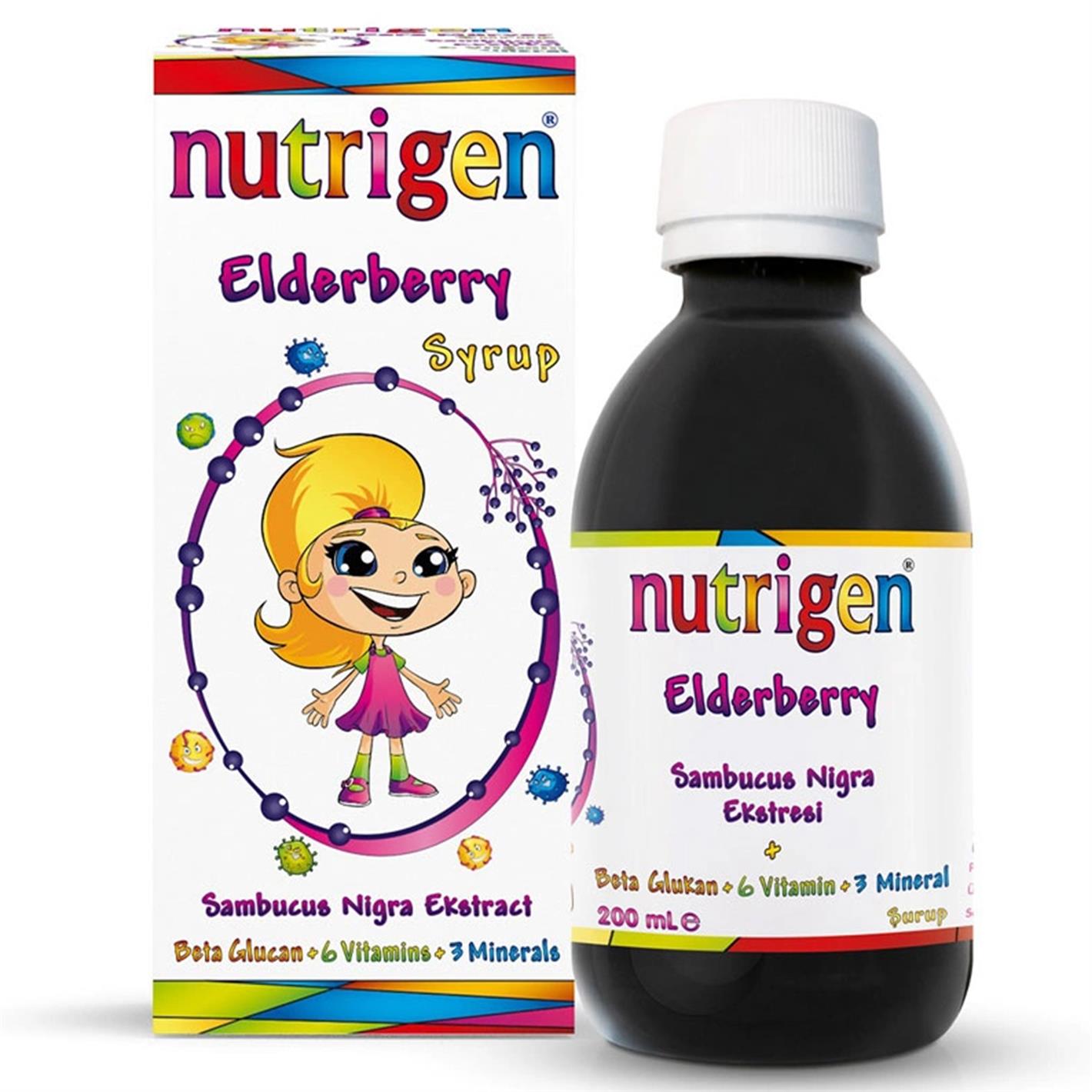 Nutrigen Elderberry Kara Mürver Şurup 200 ml