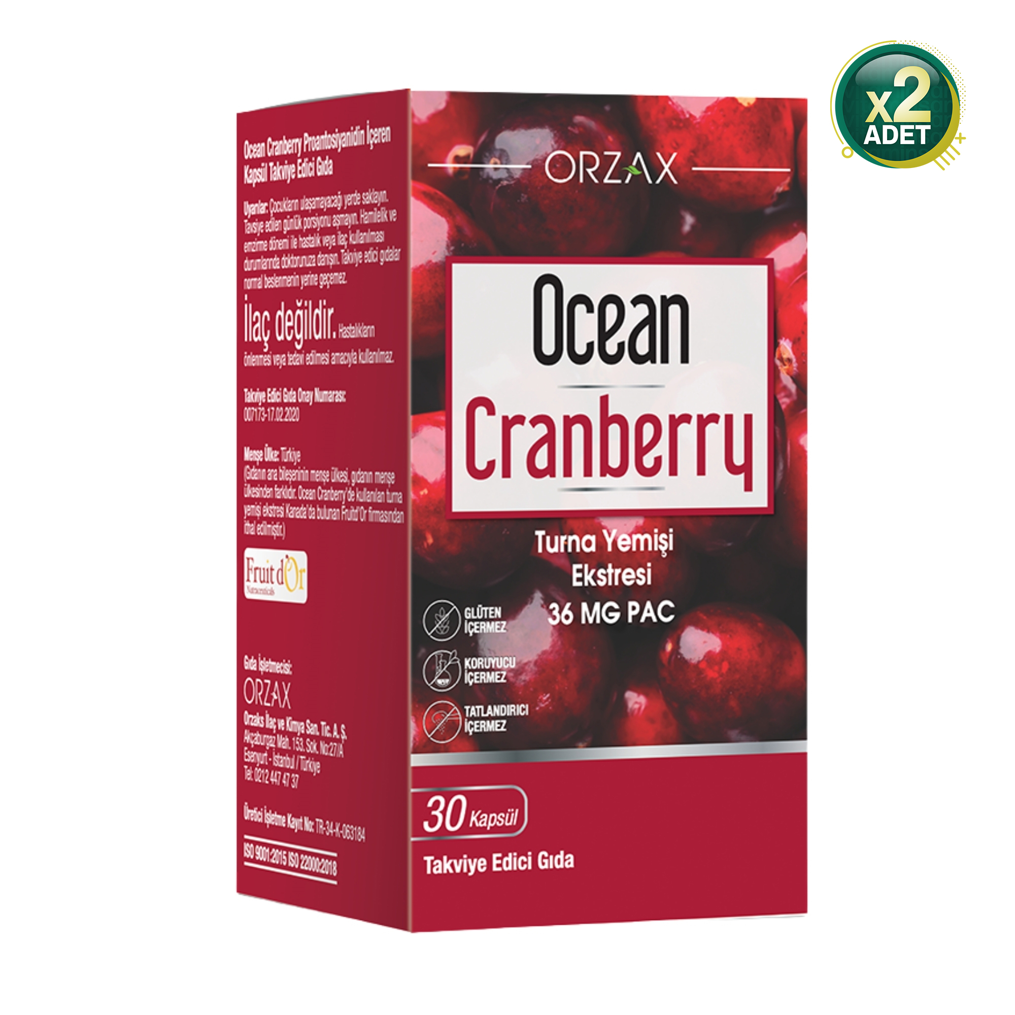 Ocean Cranberry 30 Tablet 2 Adet