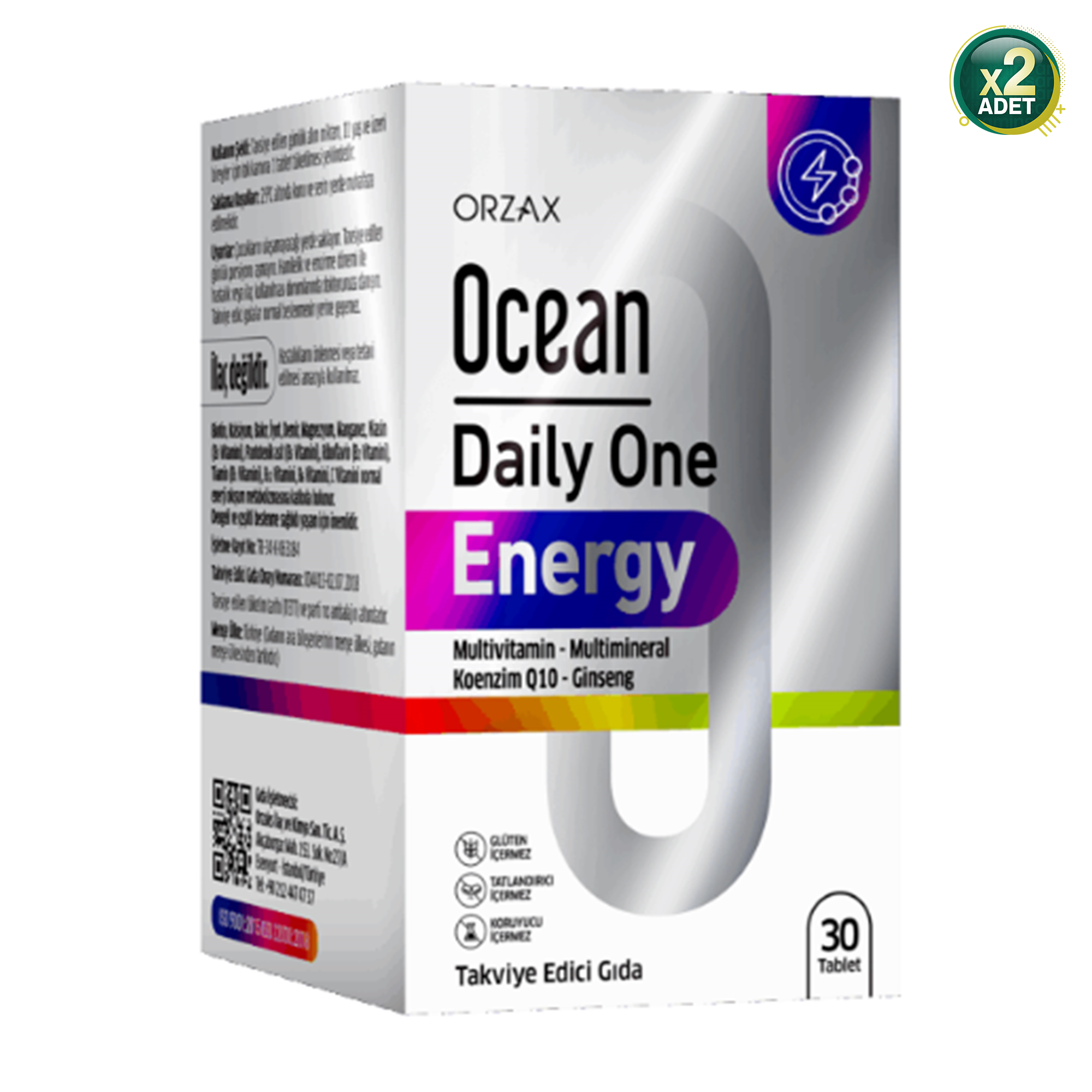Ocean Daily One Energy 30 Tablet - 2 Adet  Yeni Ambalaj