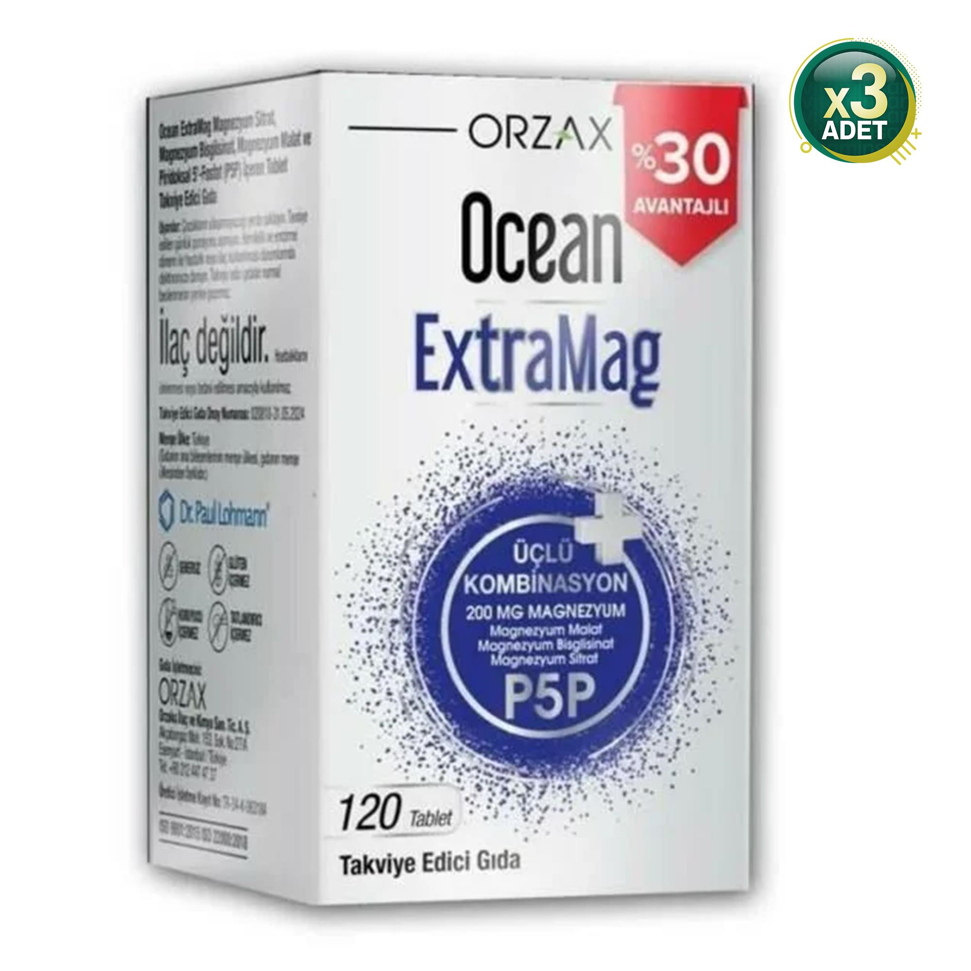 Ocean Extramag 120 Tablet 3 Adet