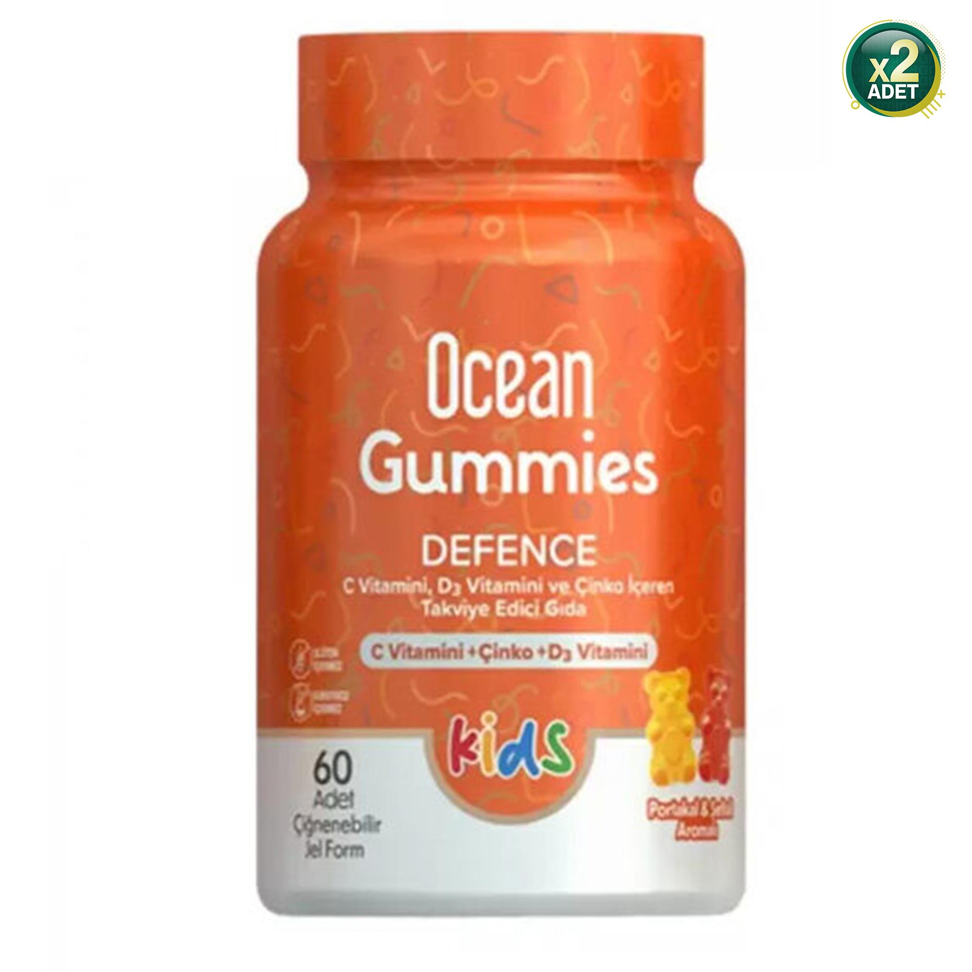 Ocean Gummies Defence Kids 60 Jel Form 2'li