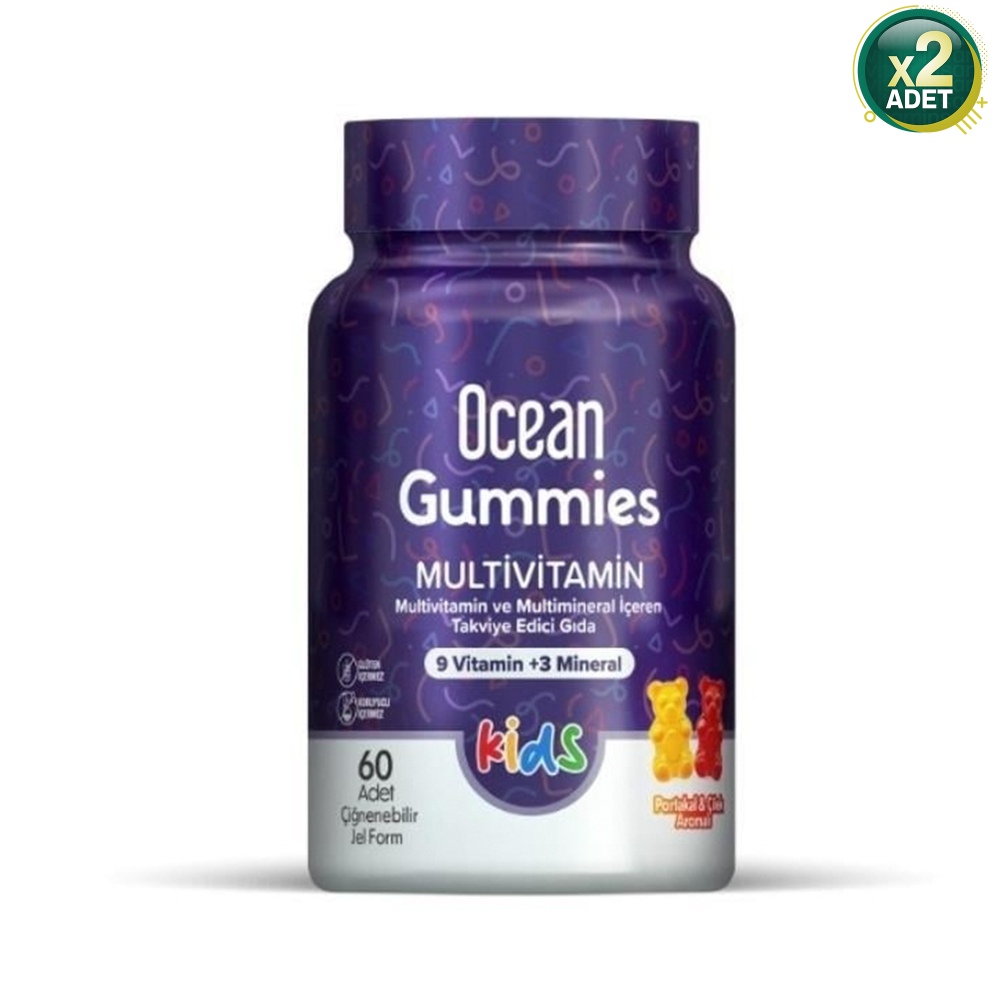 Ocean Gummies Multivitamin 60 Çiğnenebilir Jel Form 2 Adet
