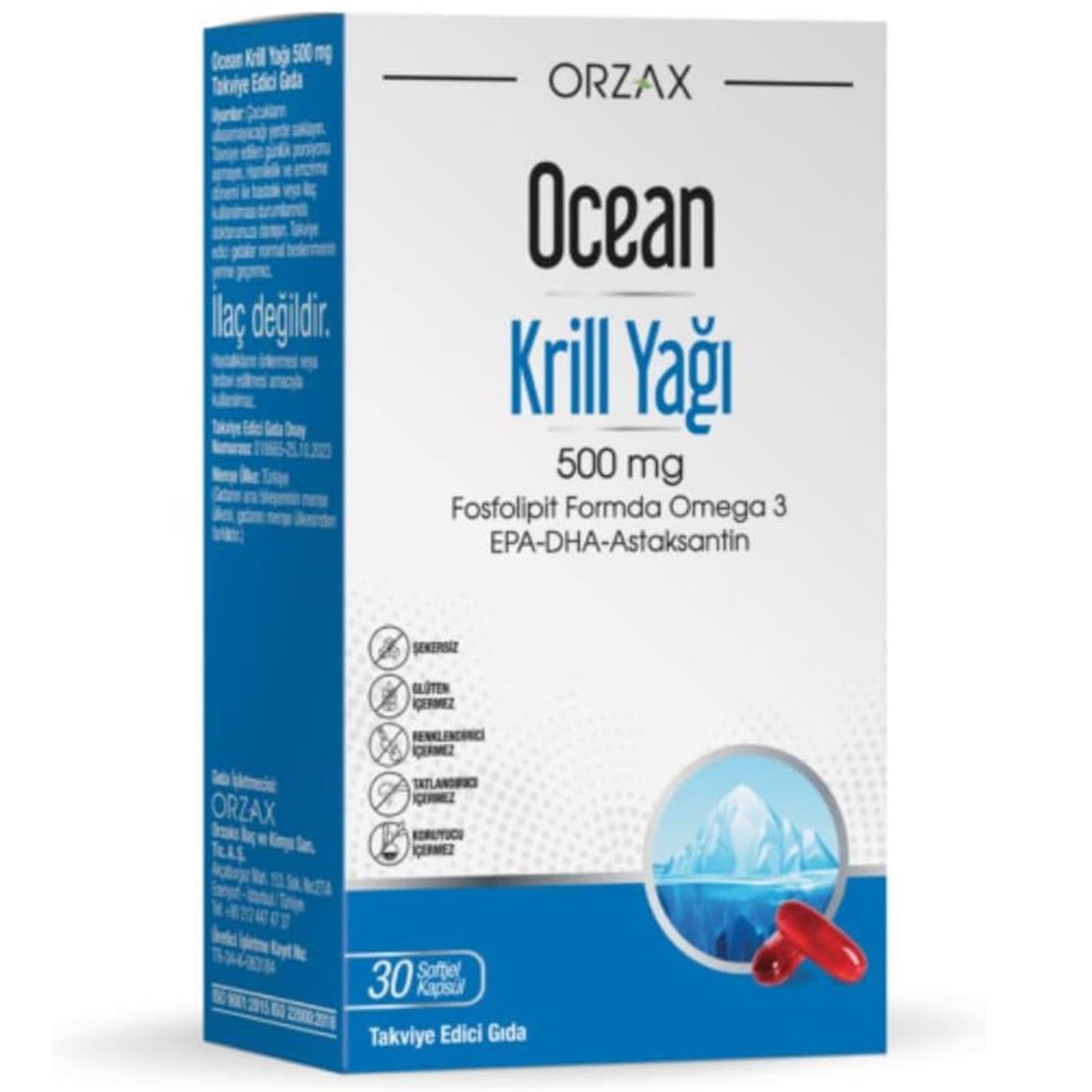 Ocean Krill Oil 500 mg 30 Kapsül