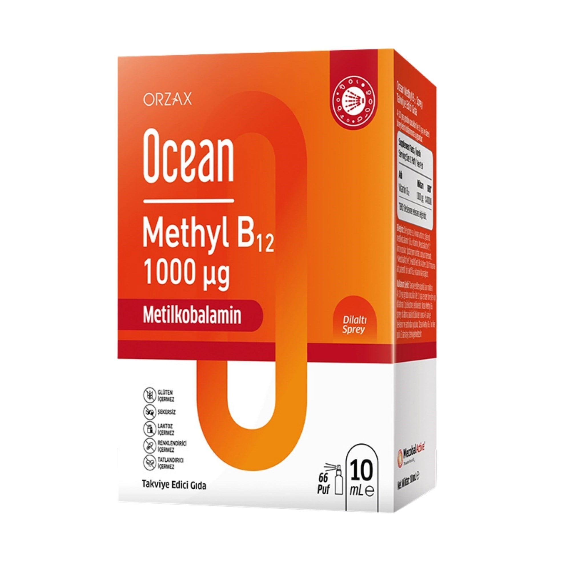 Ocean Methyl B12 1000 mcg Dilaltı Sprey 10 ml
