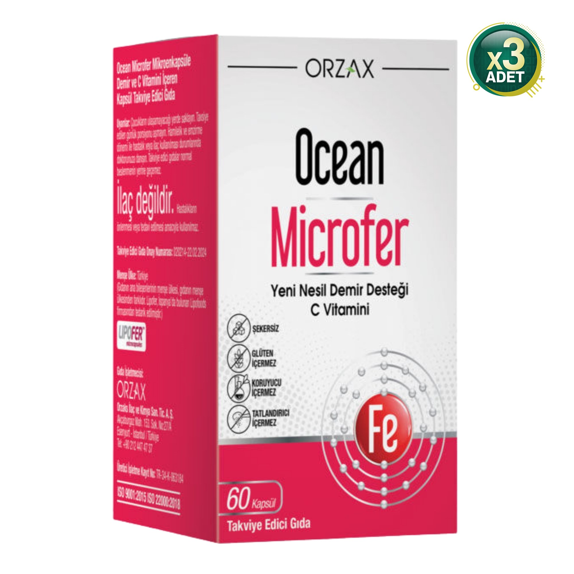 Ocean Microfer 60 Kapsül 3 Adet