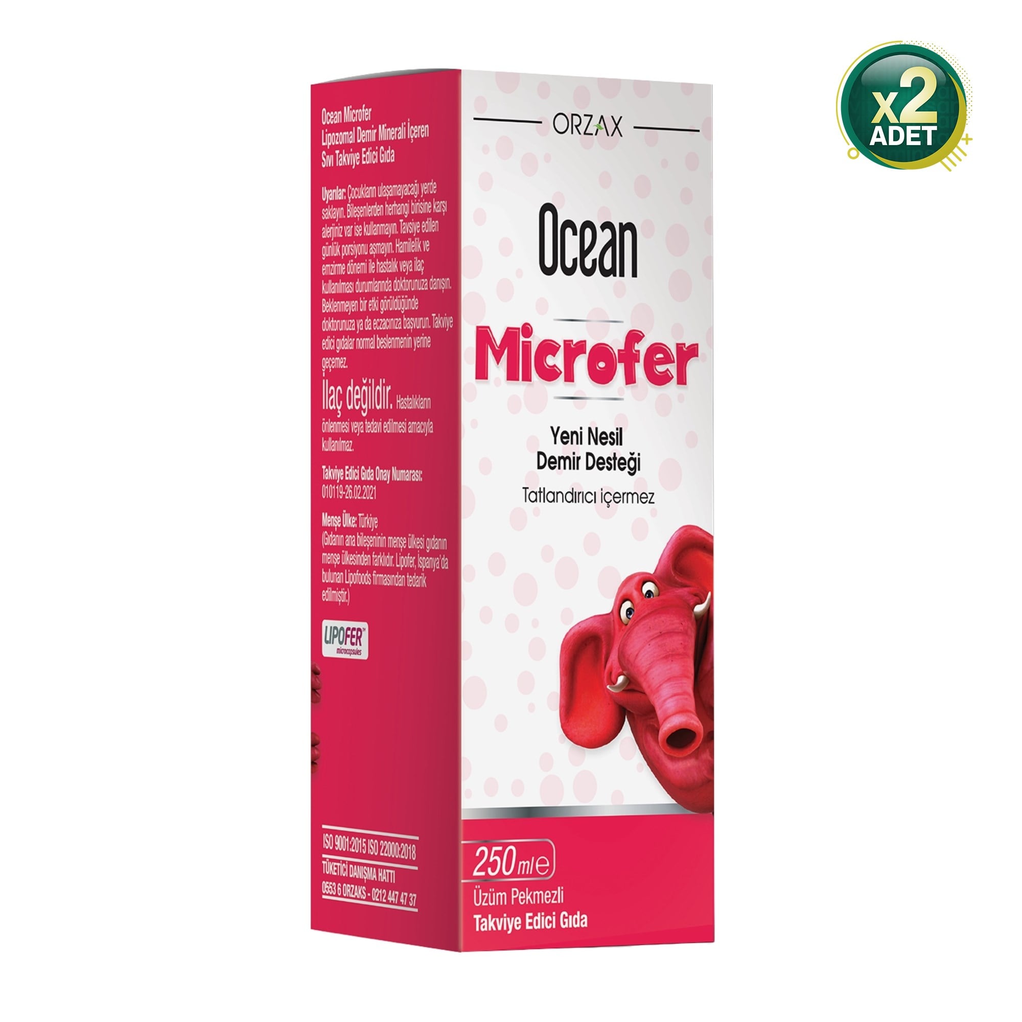 Ocean Microfer Şurup 250 ml 2 Adet