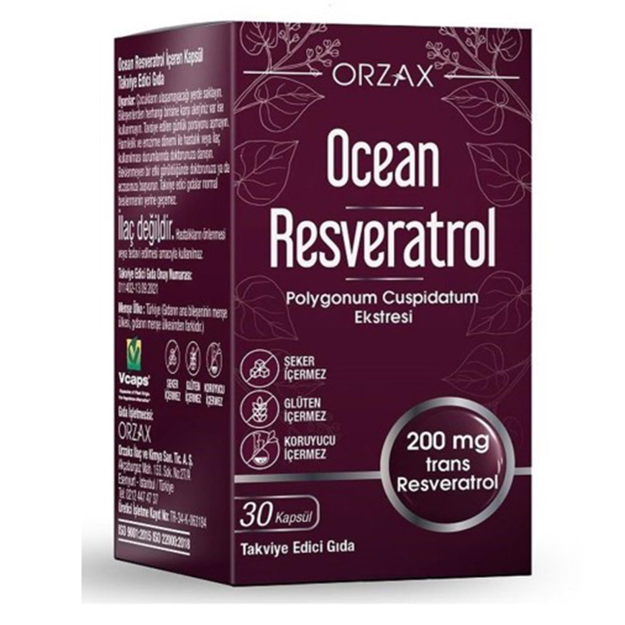 Ocean Resveratrol 200 mg 30 Kapsül