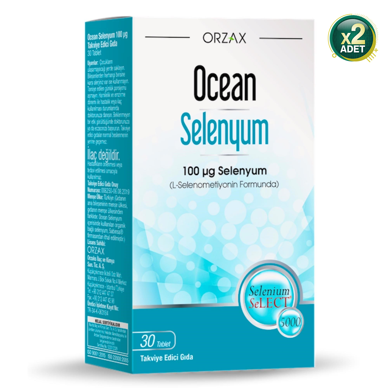 Ocean Selenyum 100 mcg 30 Tablet 2'li