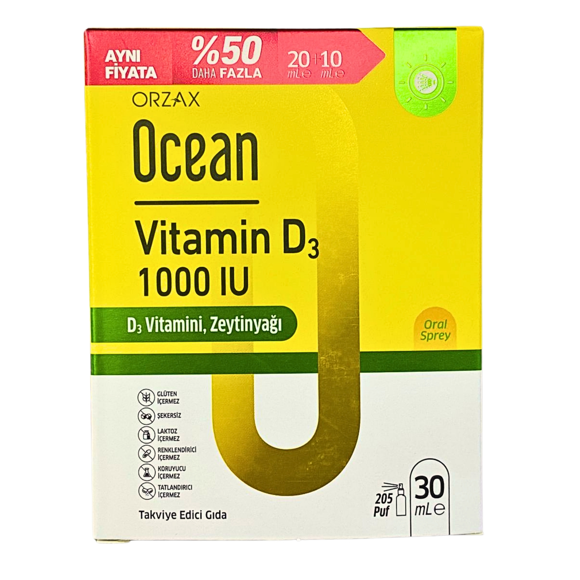 Ocean Vitamin D3 1000 IU Sprey 30 ml