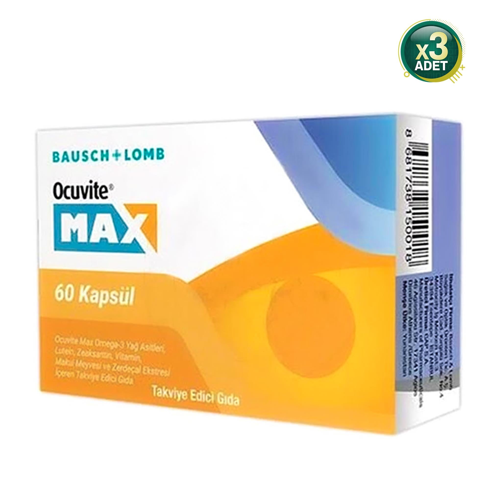 Ocuvite Max 60 Kapsül 3 Adet