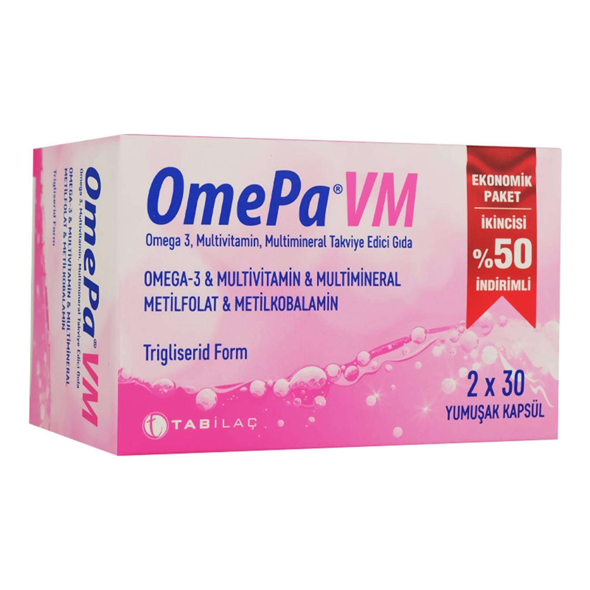 Omepa VM 30 Yumuşak Kapsül - İkincisi %50 İndirimli
