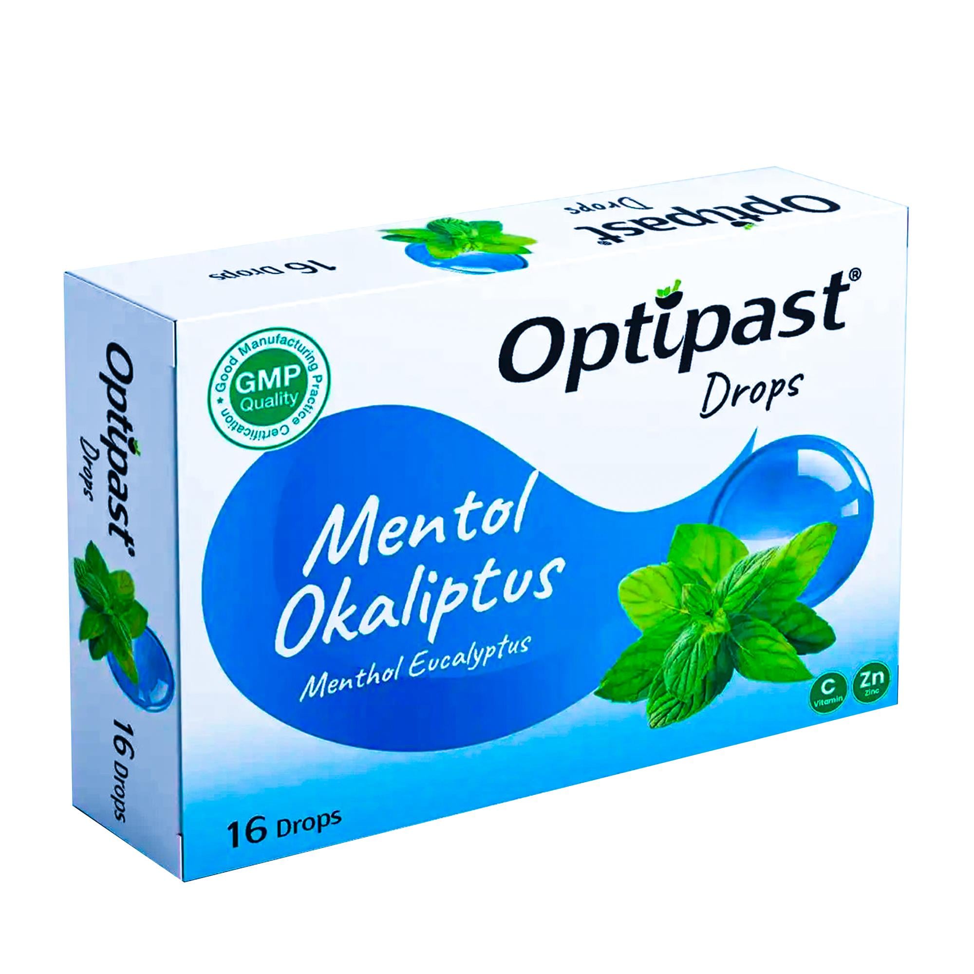 Optipast Drops Mentol & Okaliptus 16 Pastil