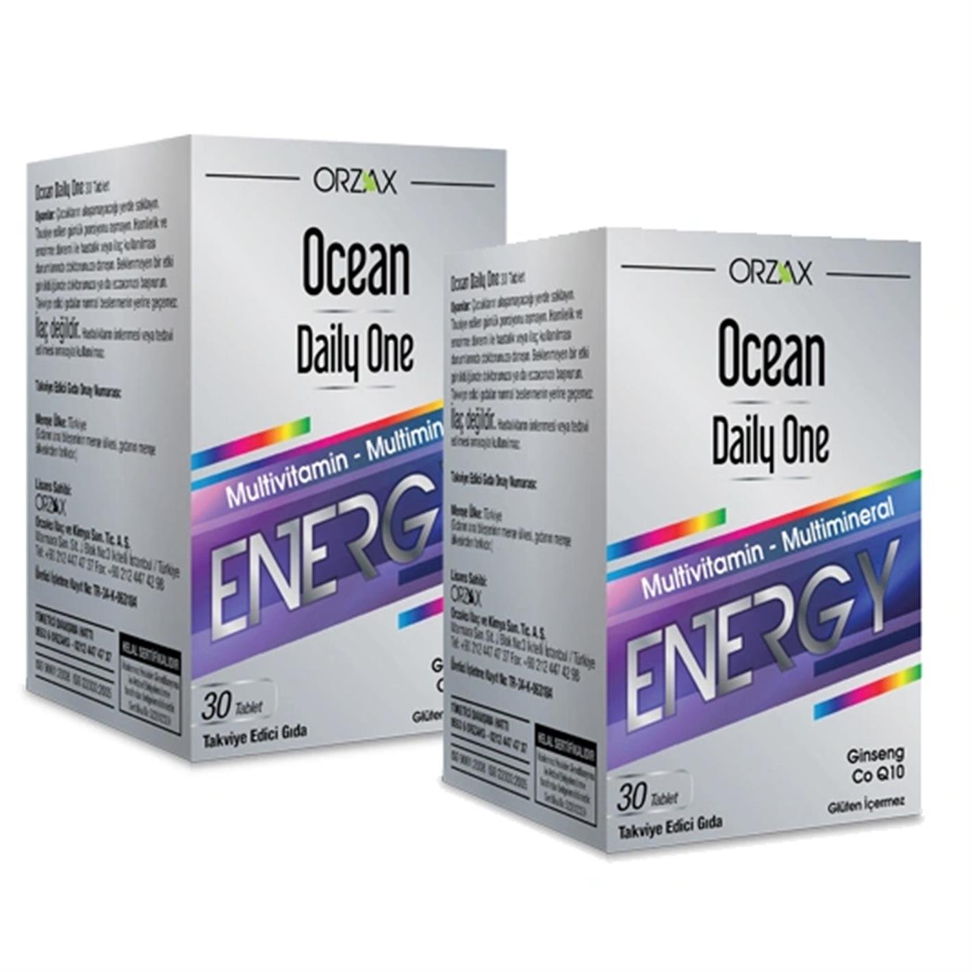 Orzax Ocean Daily One Energy 30 Tablet - Takviye Edici Gıda | 1 ALANA 1 BEDAVA