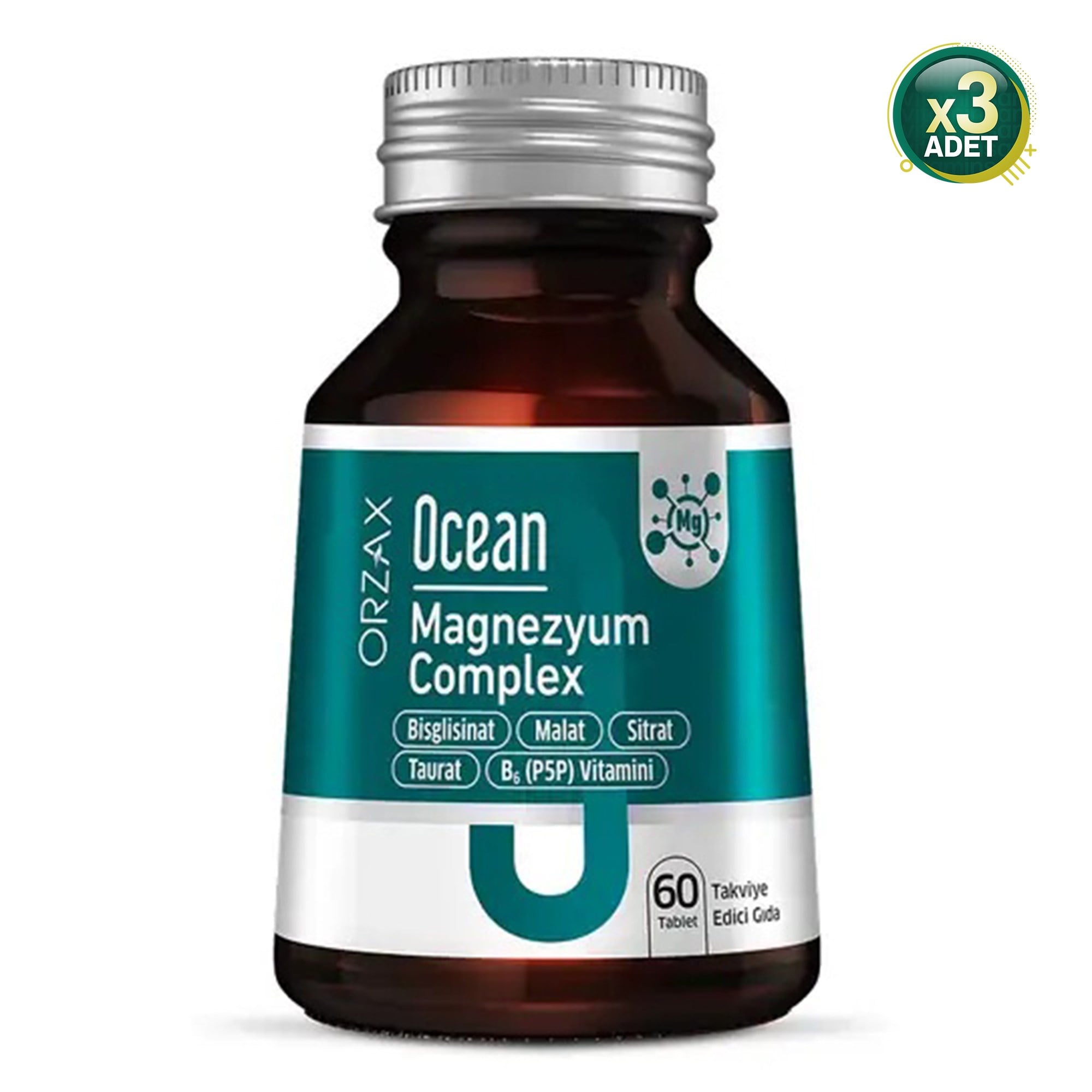 Orzax Ocean Magnezyum Complex 60 Tablet 3 Adet