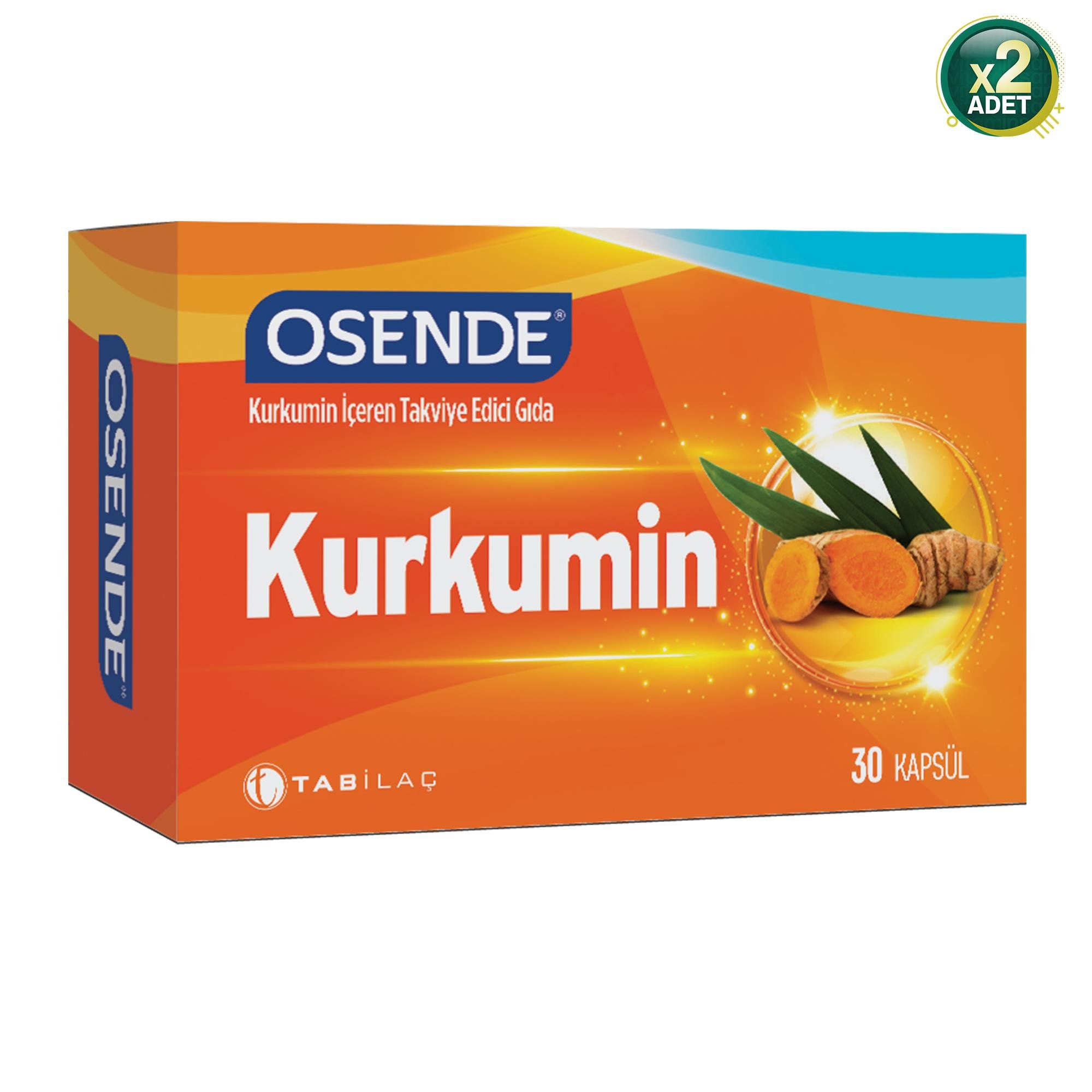 Osende Curcumin 30 Kapsül 2 Adet
