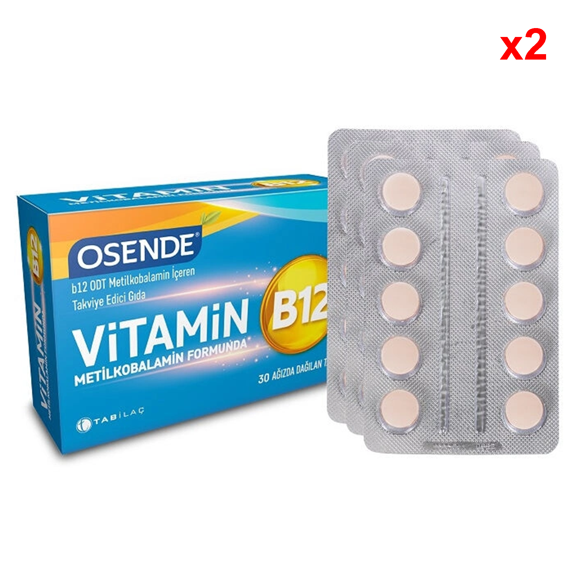 Osende Metilkobalamin B12 30 Tablet 2 Adet