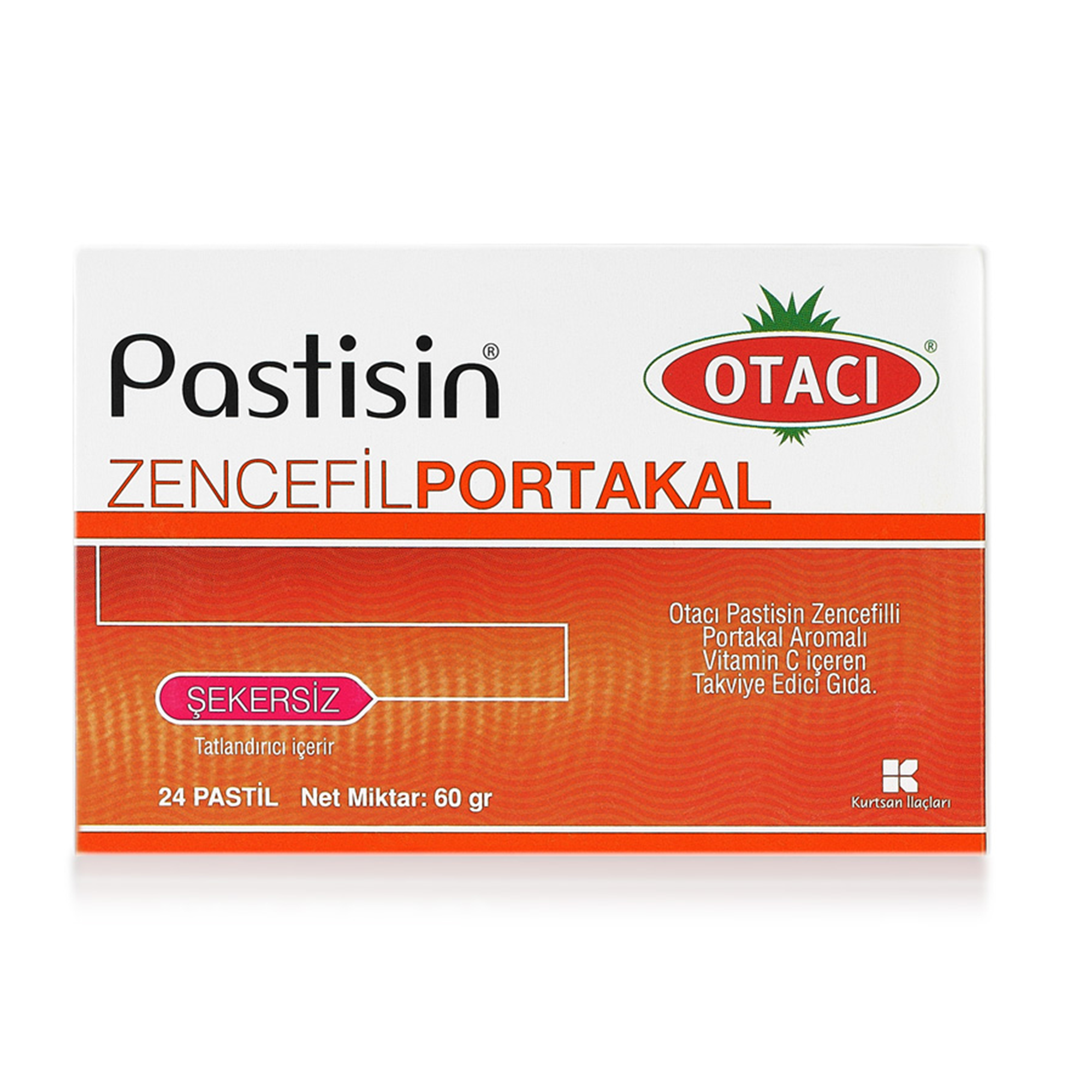 Otacı Pastisin Zencefil Portakal Bitkisel 24 Pastil