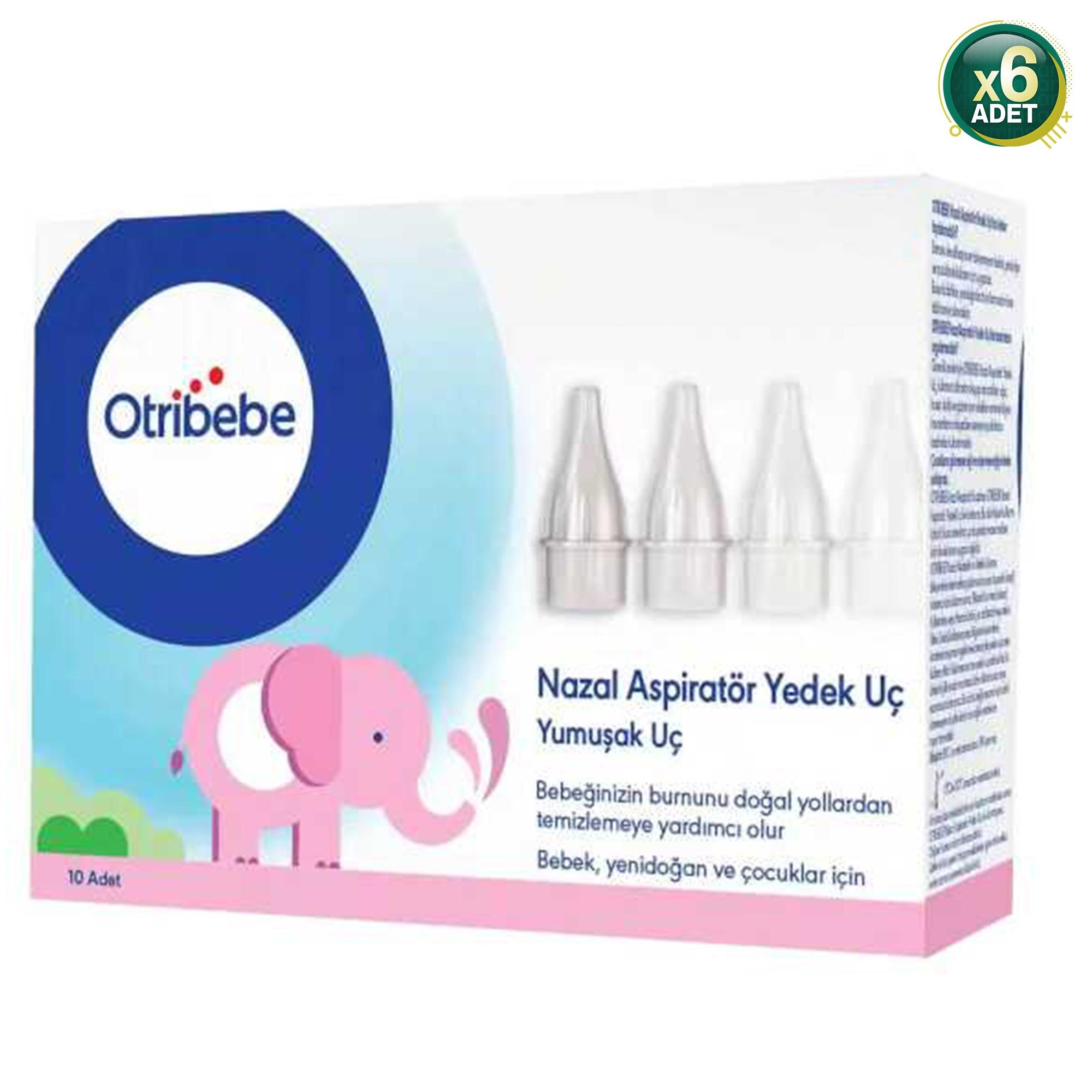 Otribebe Nazal Burun Aspiratörü 10'lu 6 Paket Yedek Uç