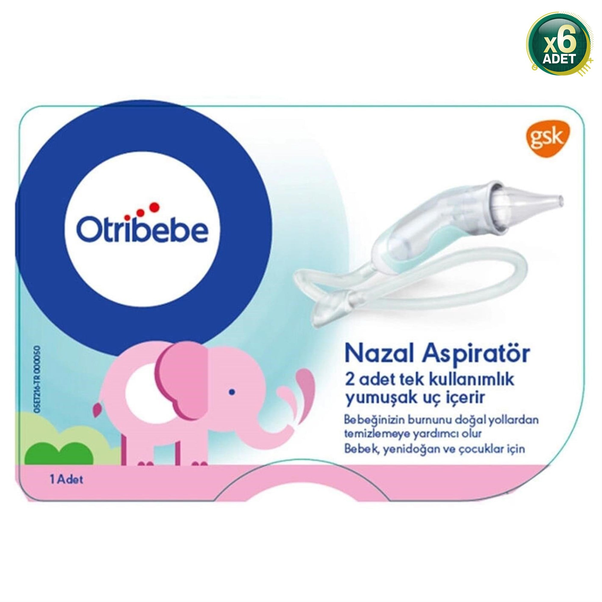 Otribebe Yumuşak Uçlu Nazal Aspiratör 6 Adet - yok