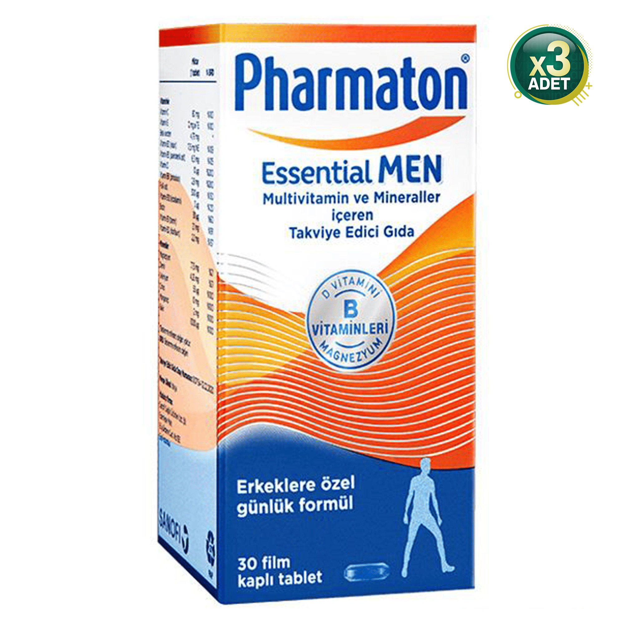 Pharmaton Essential Men 30 Kapsül 3 Adet