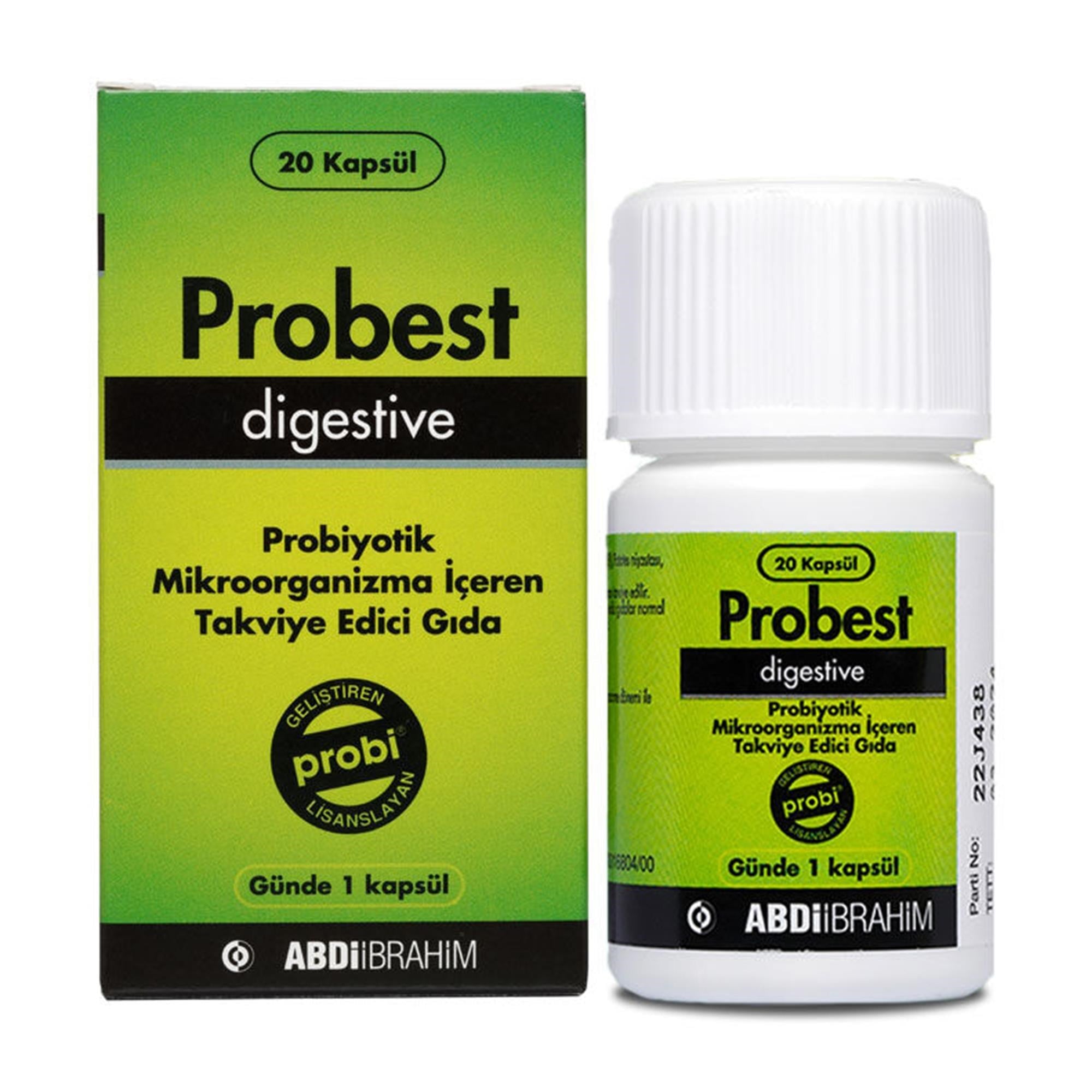 Probest Digestive Probiyotik Takviye Edici Gıda 20 Kapsül