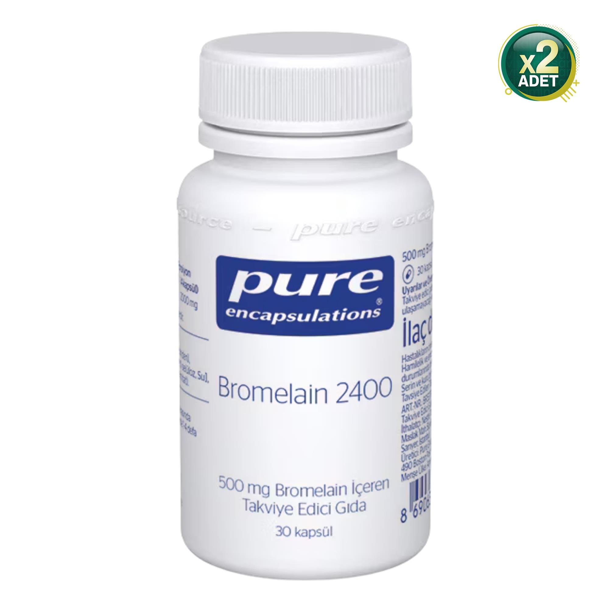 Pure Encapsulations Bromelain 2400 30 Kapsül 2 Adet