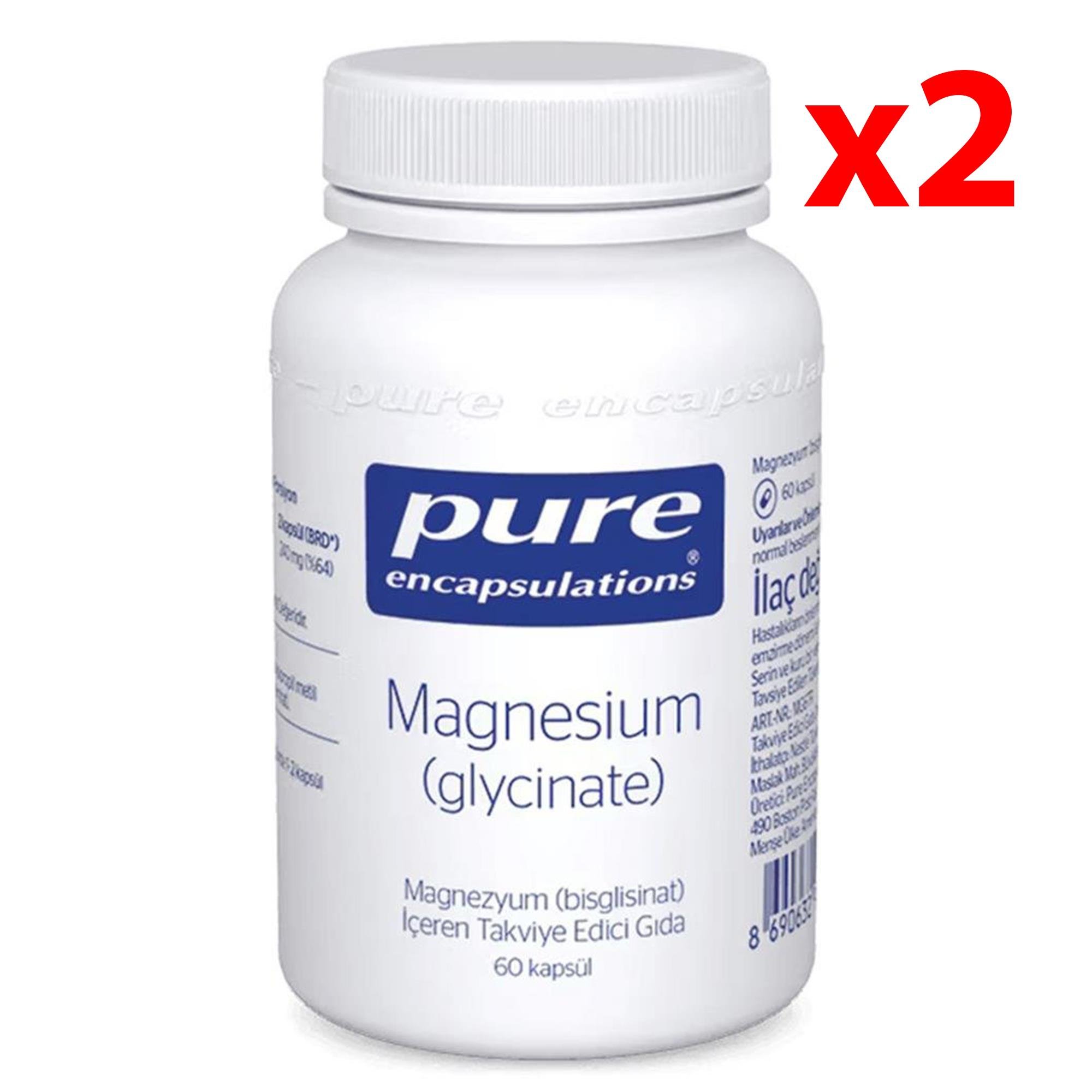Pure Encapsulations Magnesium (glycinate) 60 Kapsül 2 Adet