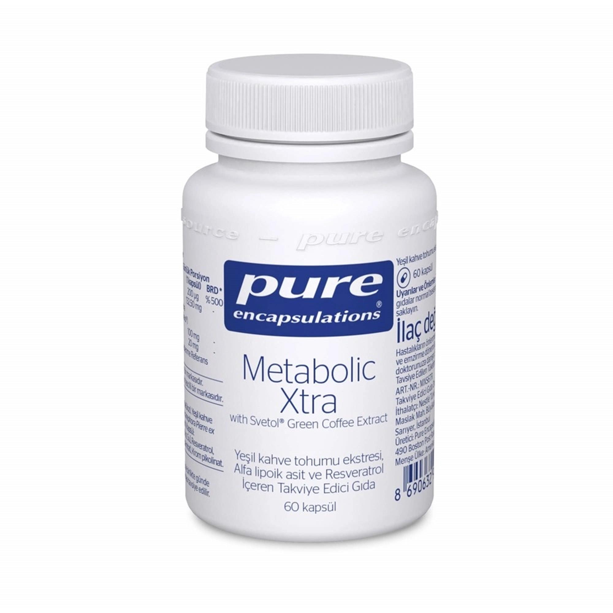 Pure Encapsulations Metabolic Xtra 60 Kapsül