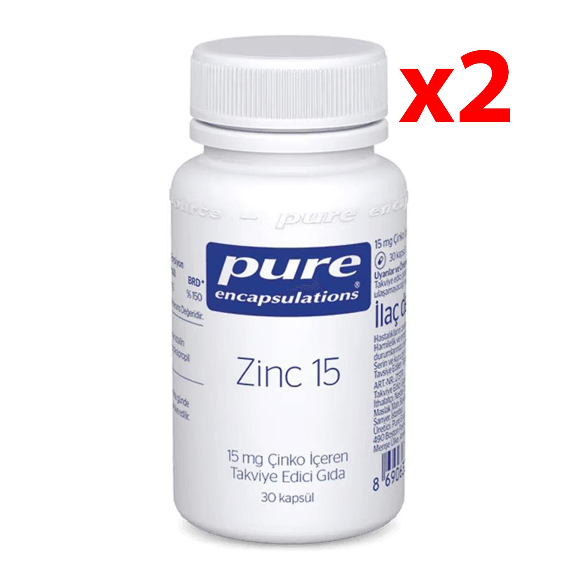 Pure Encapsulations Zinc 15 30 Kapsül 2 Adet