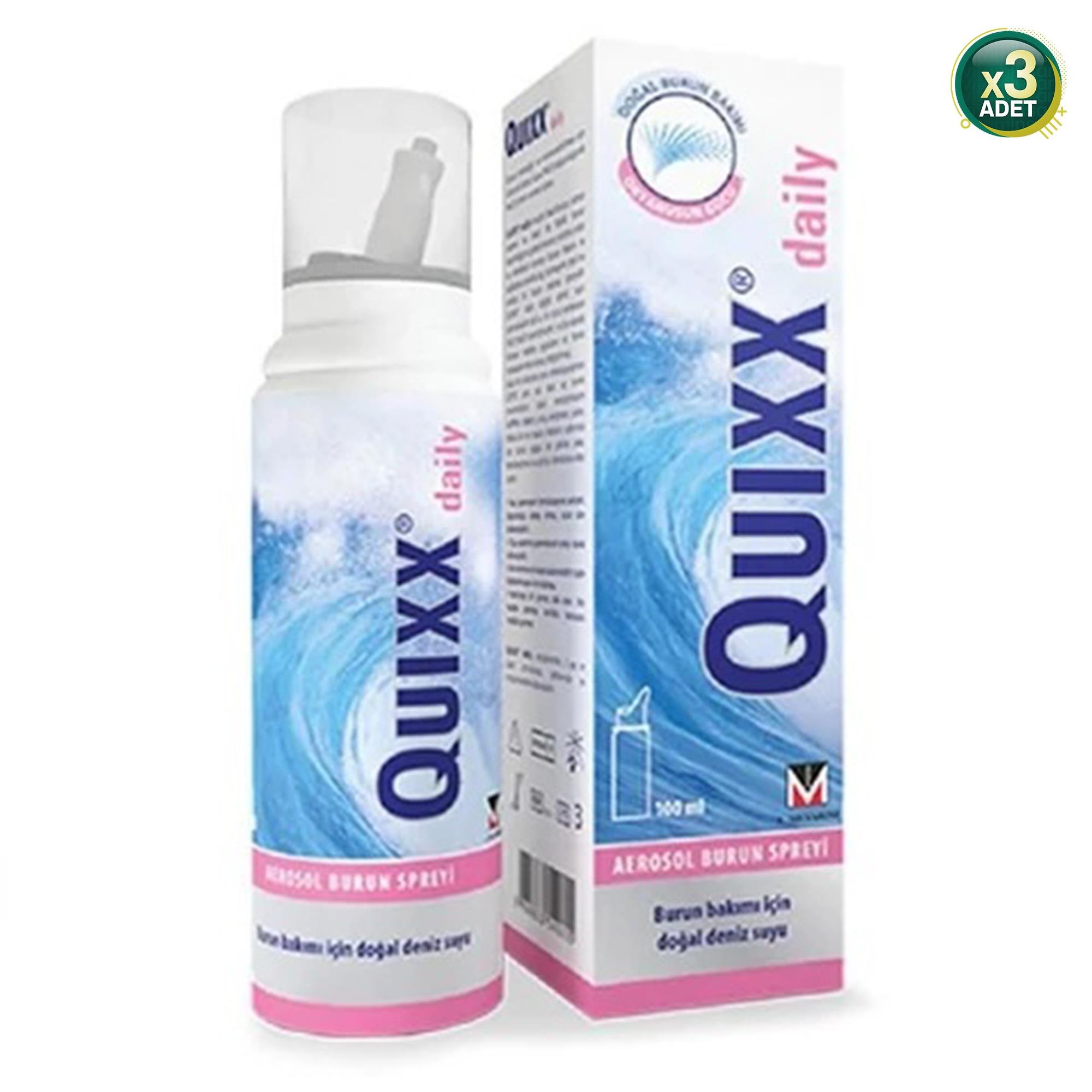 Quixx Daily Aerosol Burun Spreyi 100 Ml 3 Adet