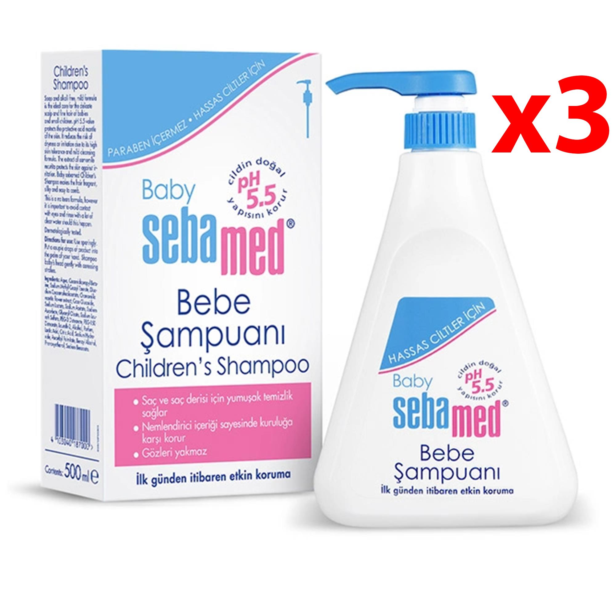 Sebamed Bebek Şampuanı 500 ml 3 Adet