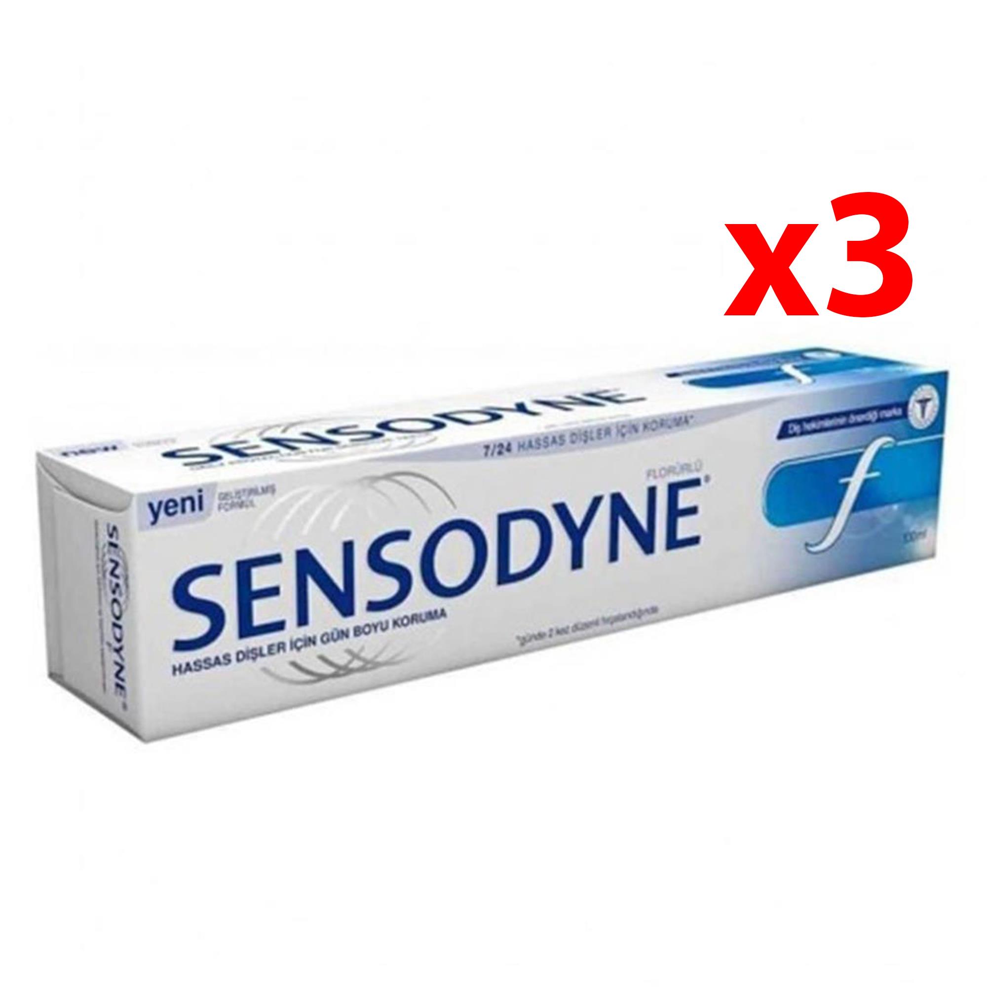 Sensodyne F Florürlü Diş Macunu 100ml 3 Adet