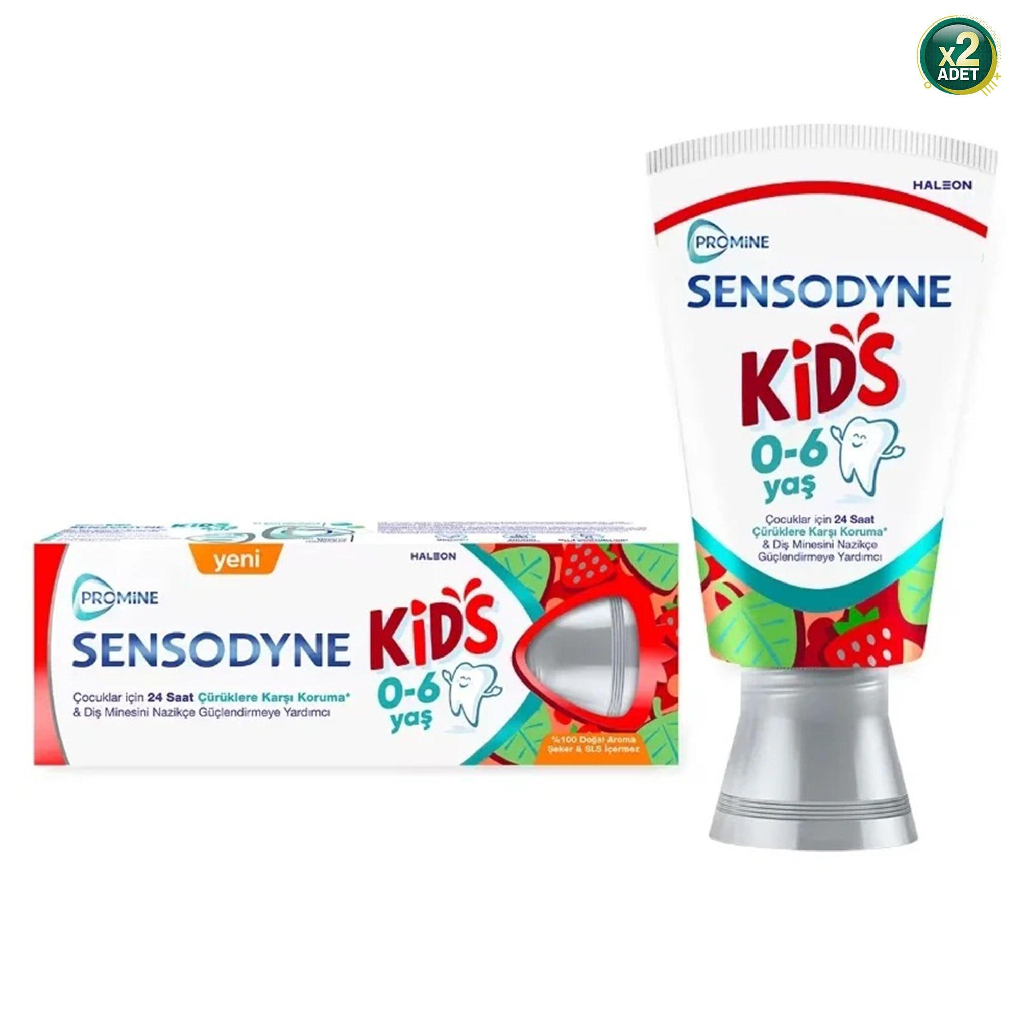 Sensodyne Promine Kids Çilekli & Tatlı Naneli Diş Macunu 50 Ml 2 Adet