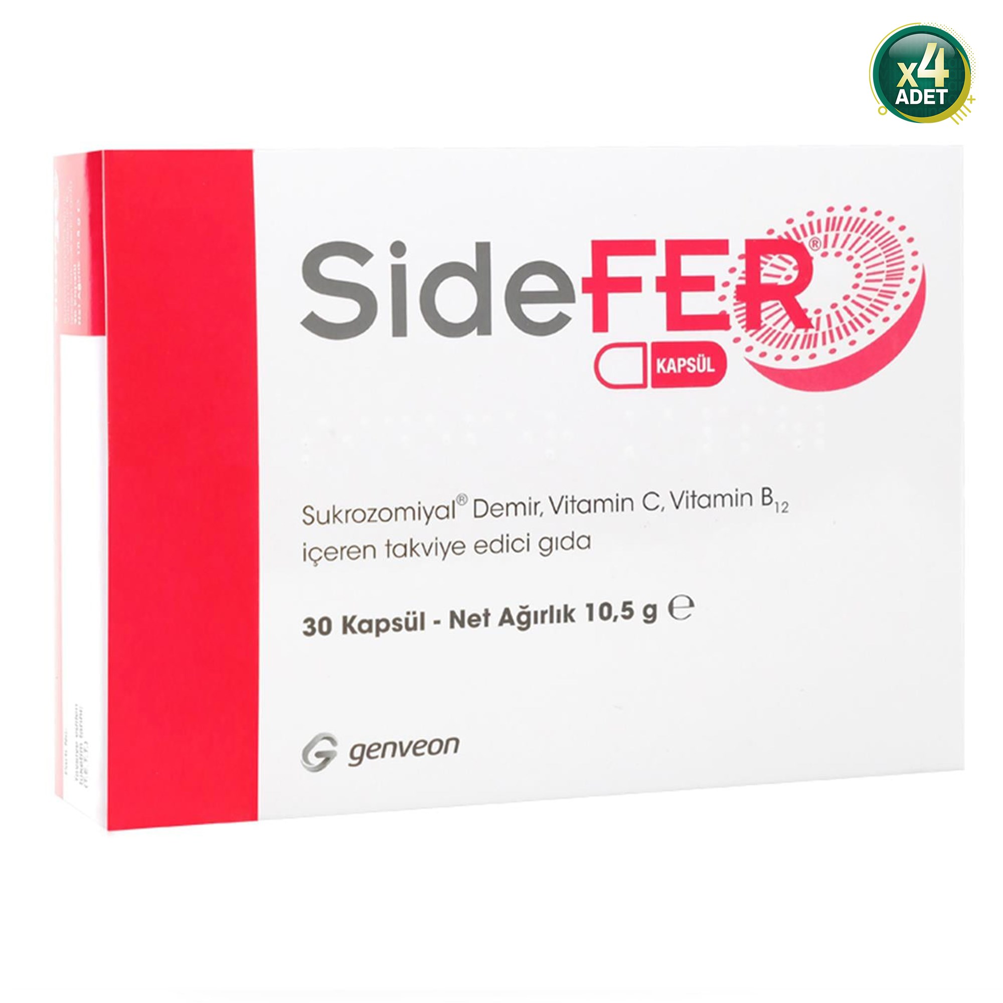 Sidefer 30 Kapsül 4 Adet