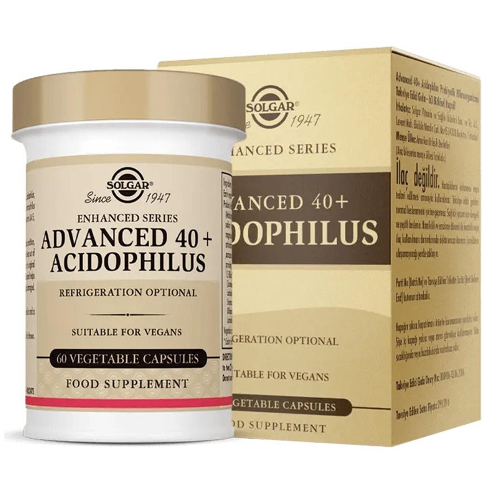Solgar Advanced 40+ Acidophilus 60 Kapsül