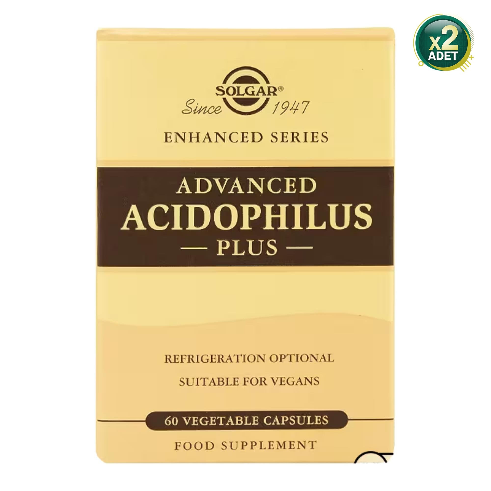 Solgar Advanced Acidophilus Plus 60 V-Kapsül 2 Adet