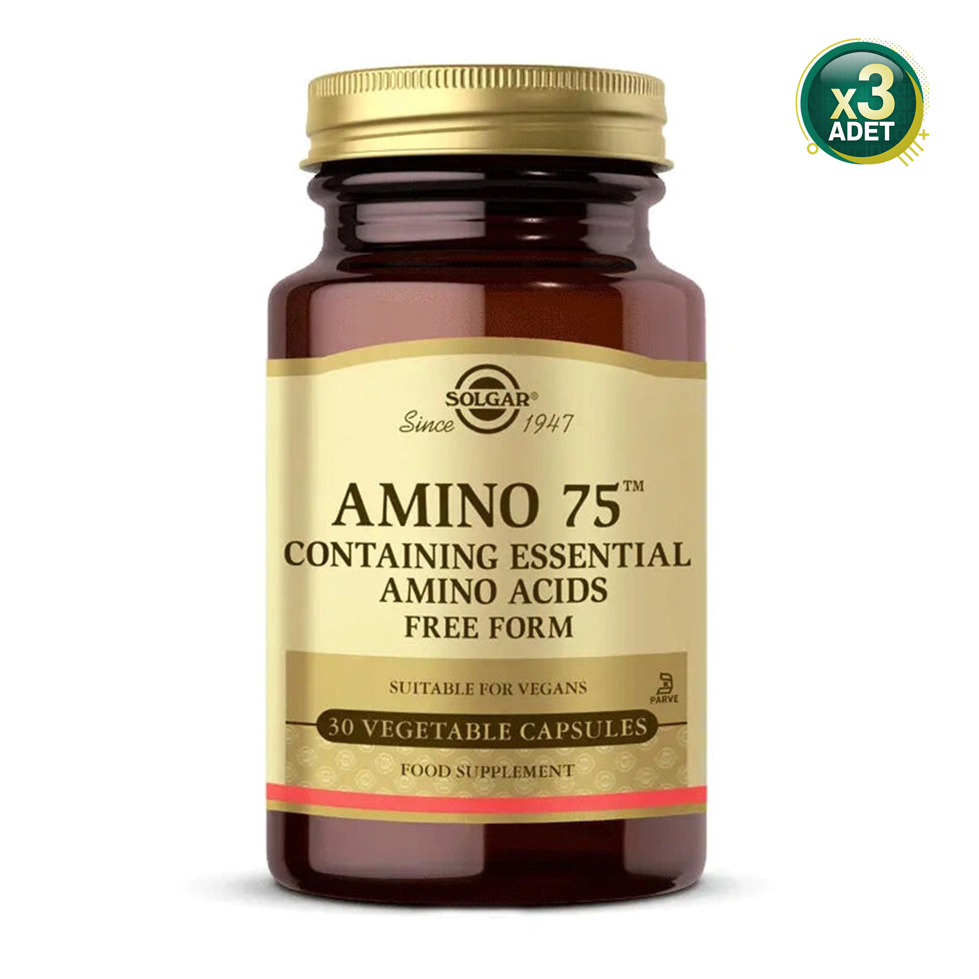 Solgar Amino 75 Essential Amino 30 Kapsül 3 Adet