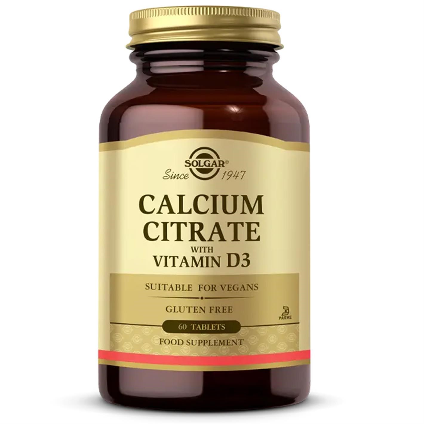 Solgar Calcium Citrate With Vitamin D3 60 Tablet