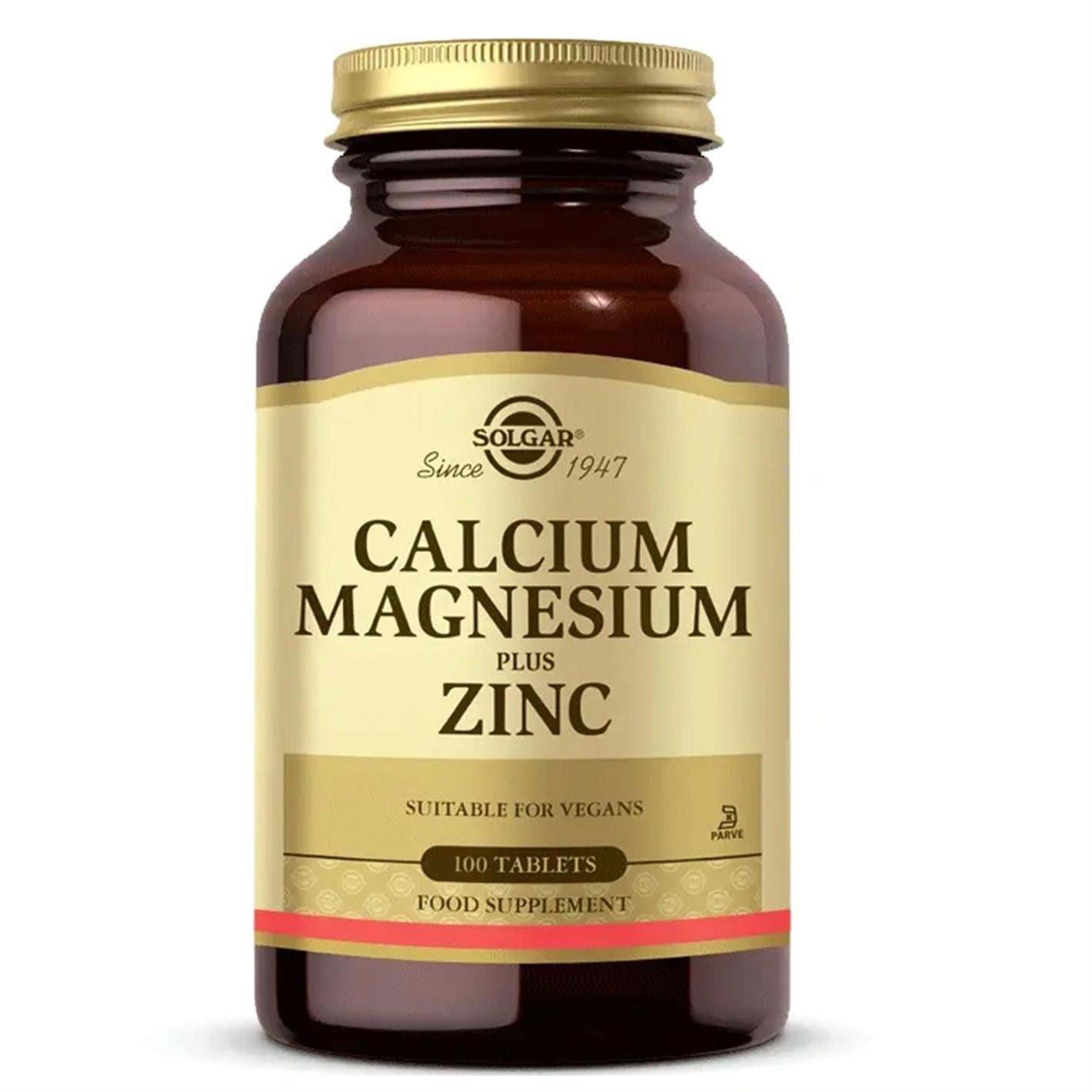 Solgar Calcium Magnesium Plus Zinc 100 Tablet