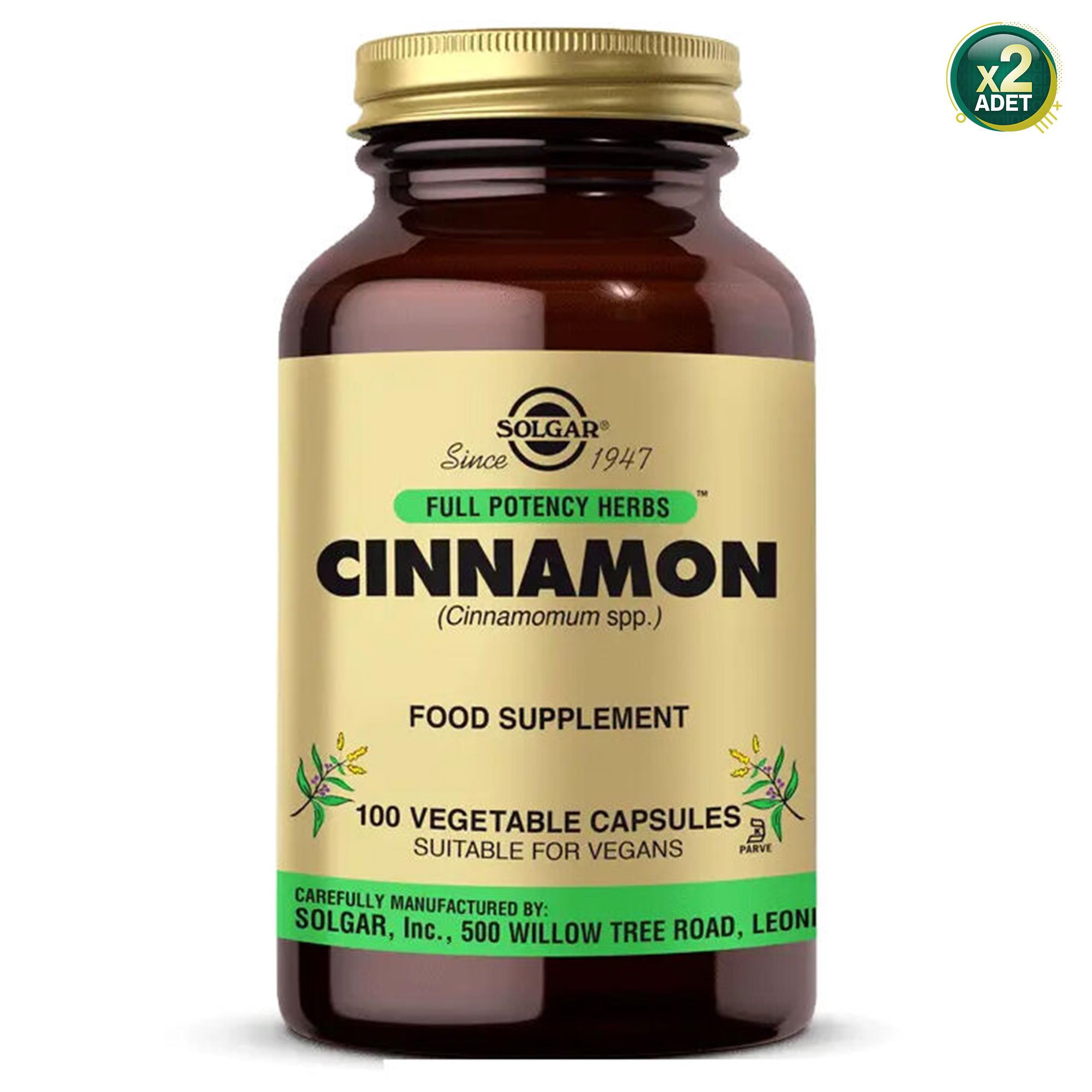 Solgar Cinnamon 100 Kapsül 2 Adet