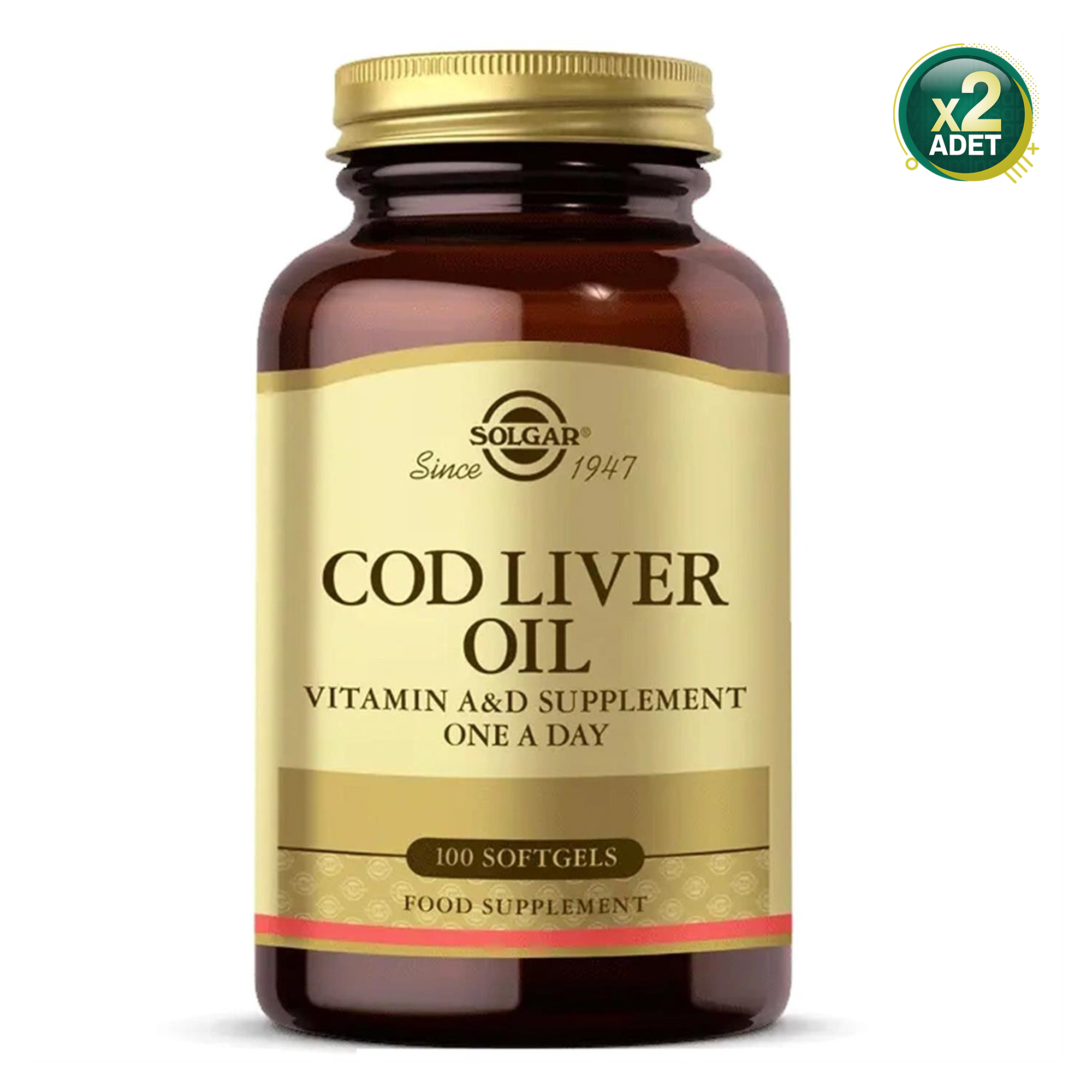 Solgar Cod Liver Oil 100 Kapsül 2 Adet