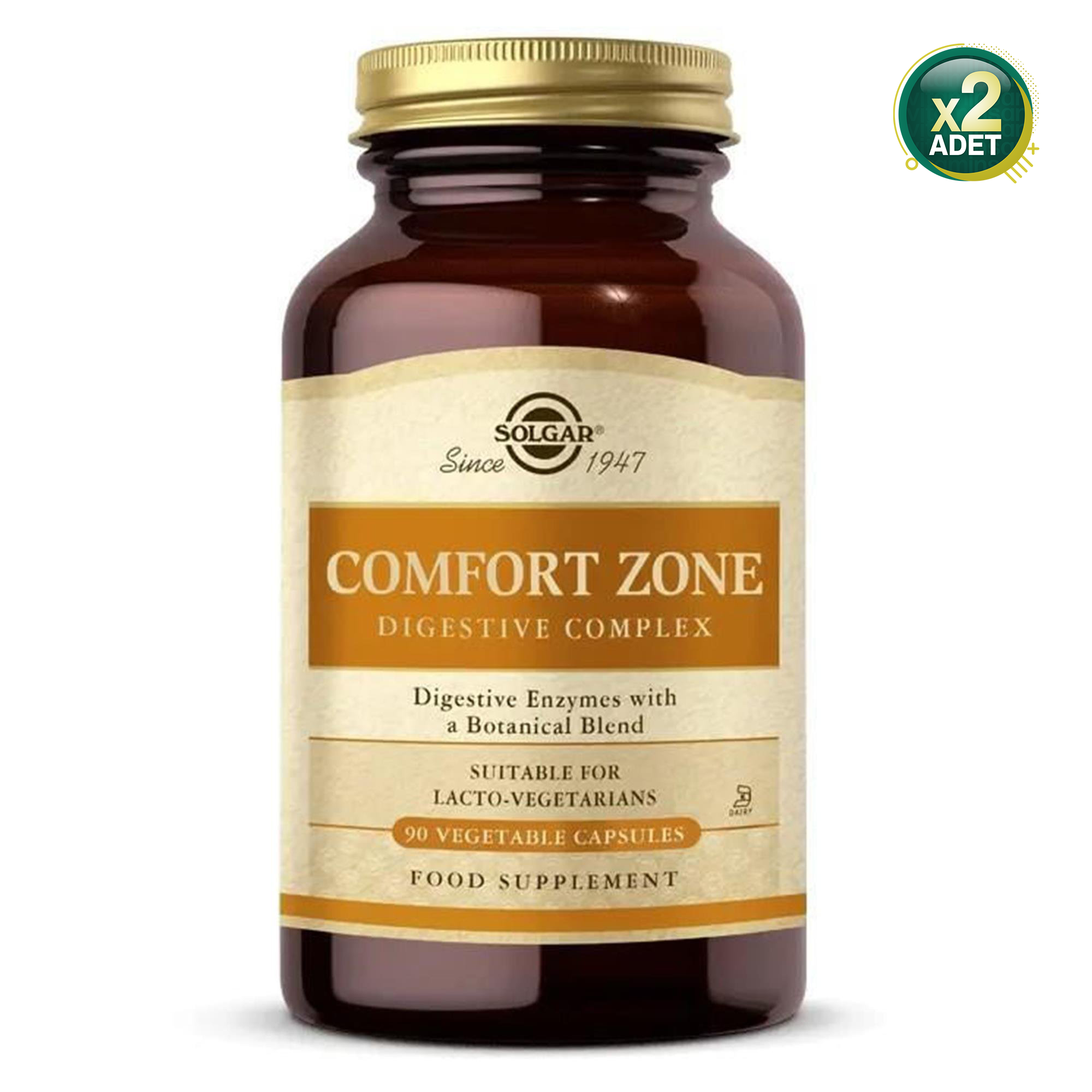 Solgar Comfort Zone Digestive Complex 90 Kapsül 2 Adet