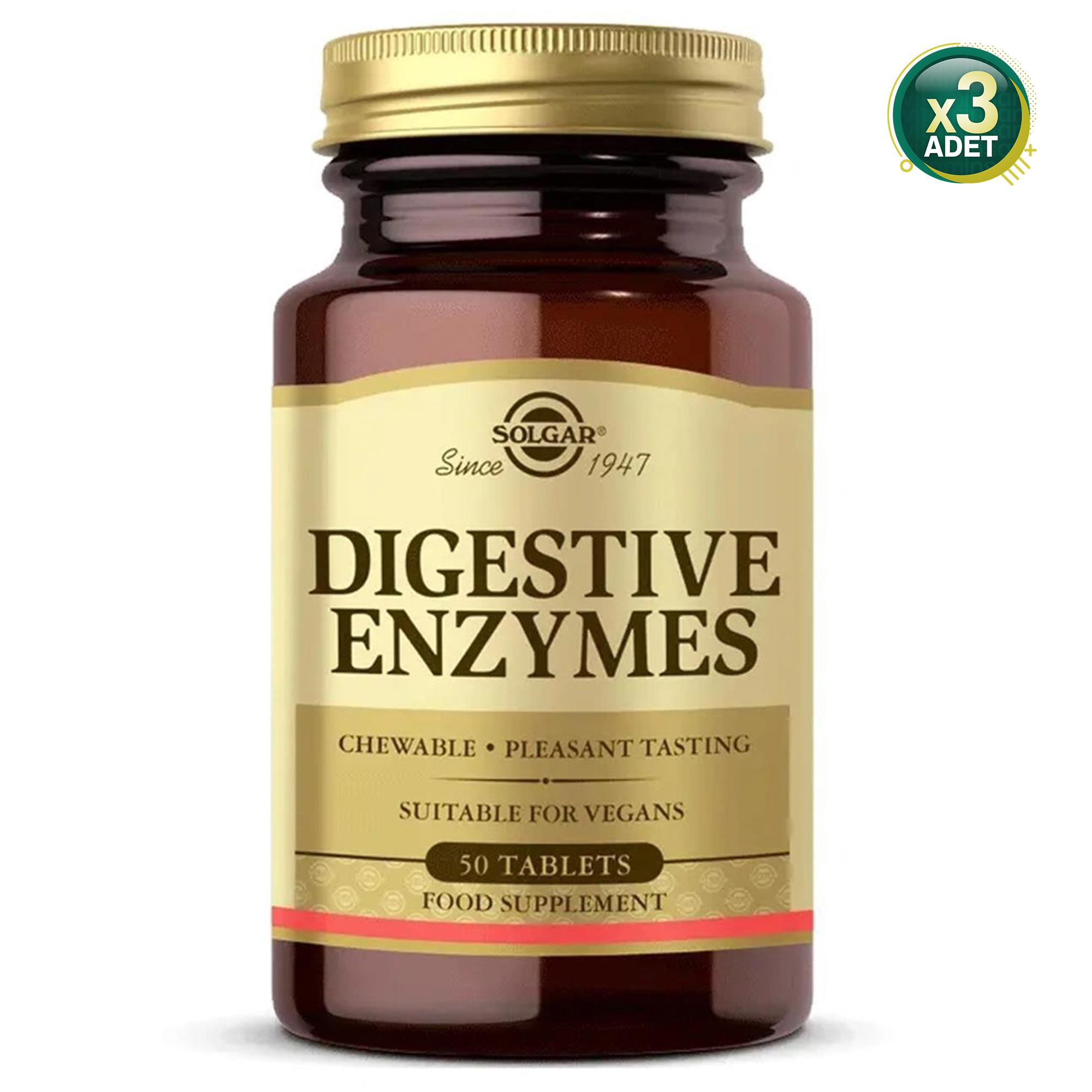 Solgar Digestive Enzymes 50 Tablet 3 Adet