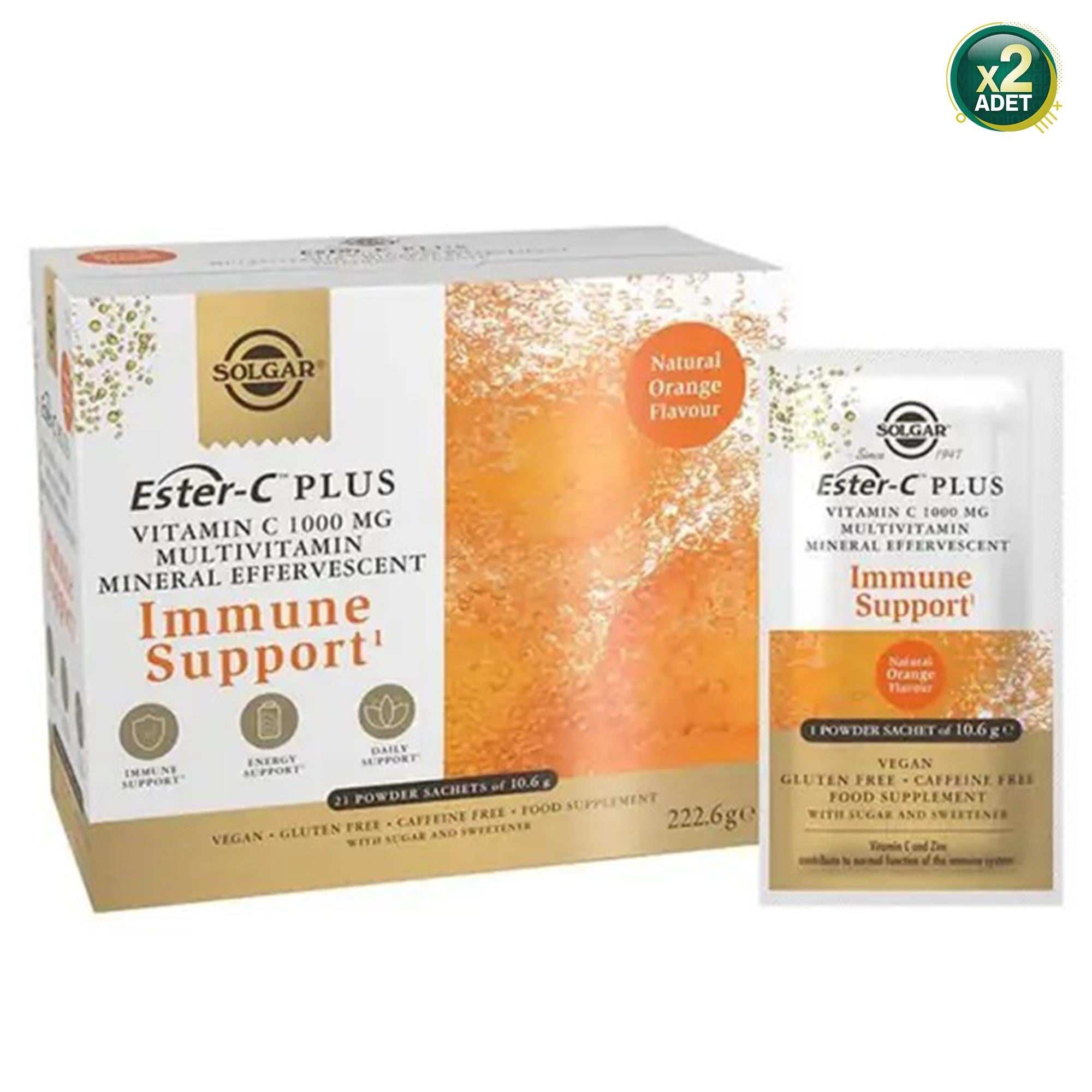 Solgar Ester C 1000 mg Multi Efervesan 21 Saşe 2 Adet
