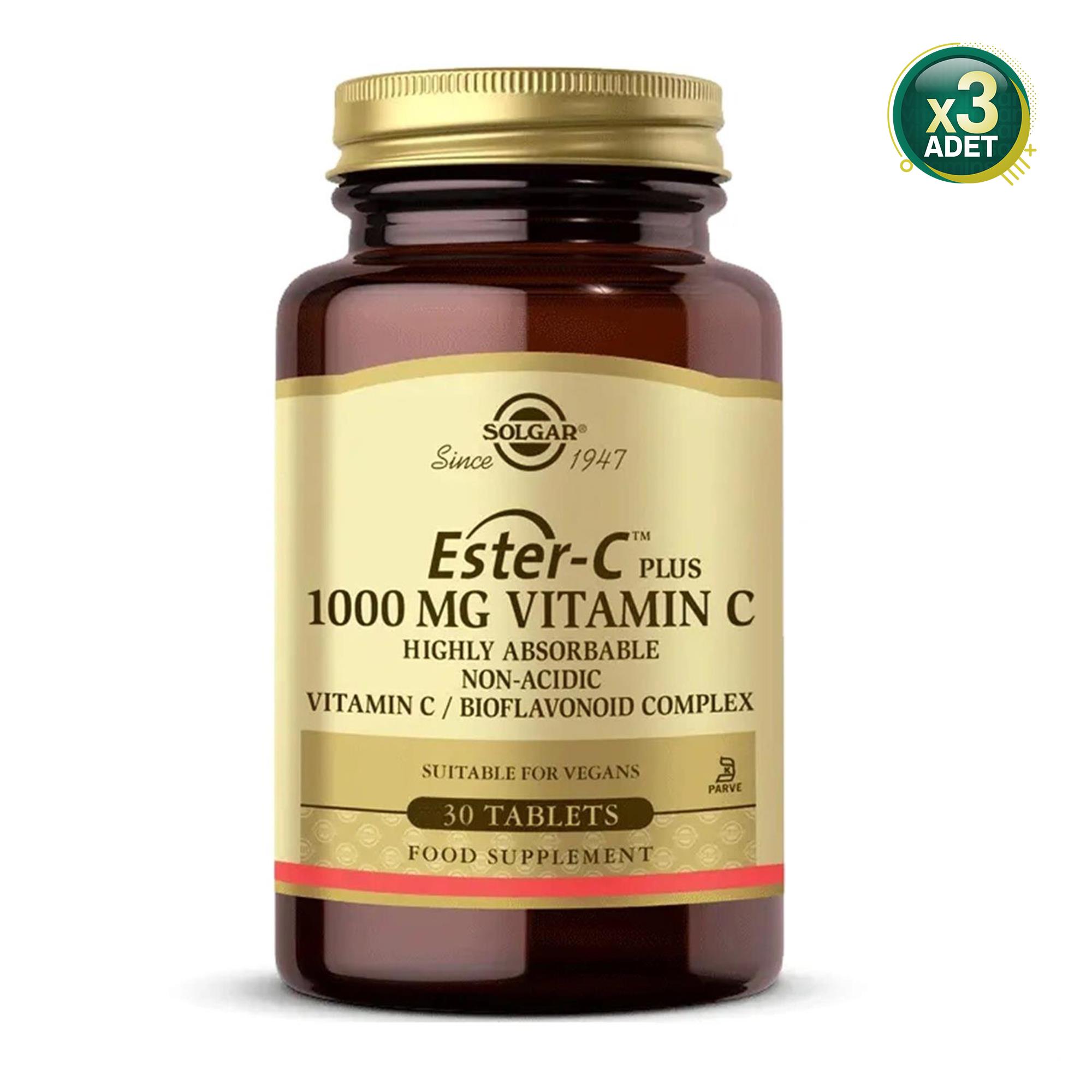 Solgar Ester-C Plus 1000 mg 30 Kapsül 3 Adet