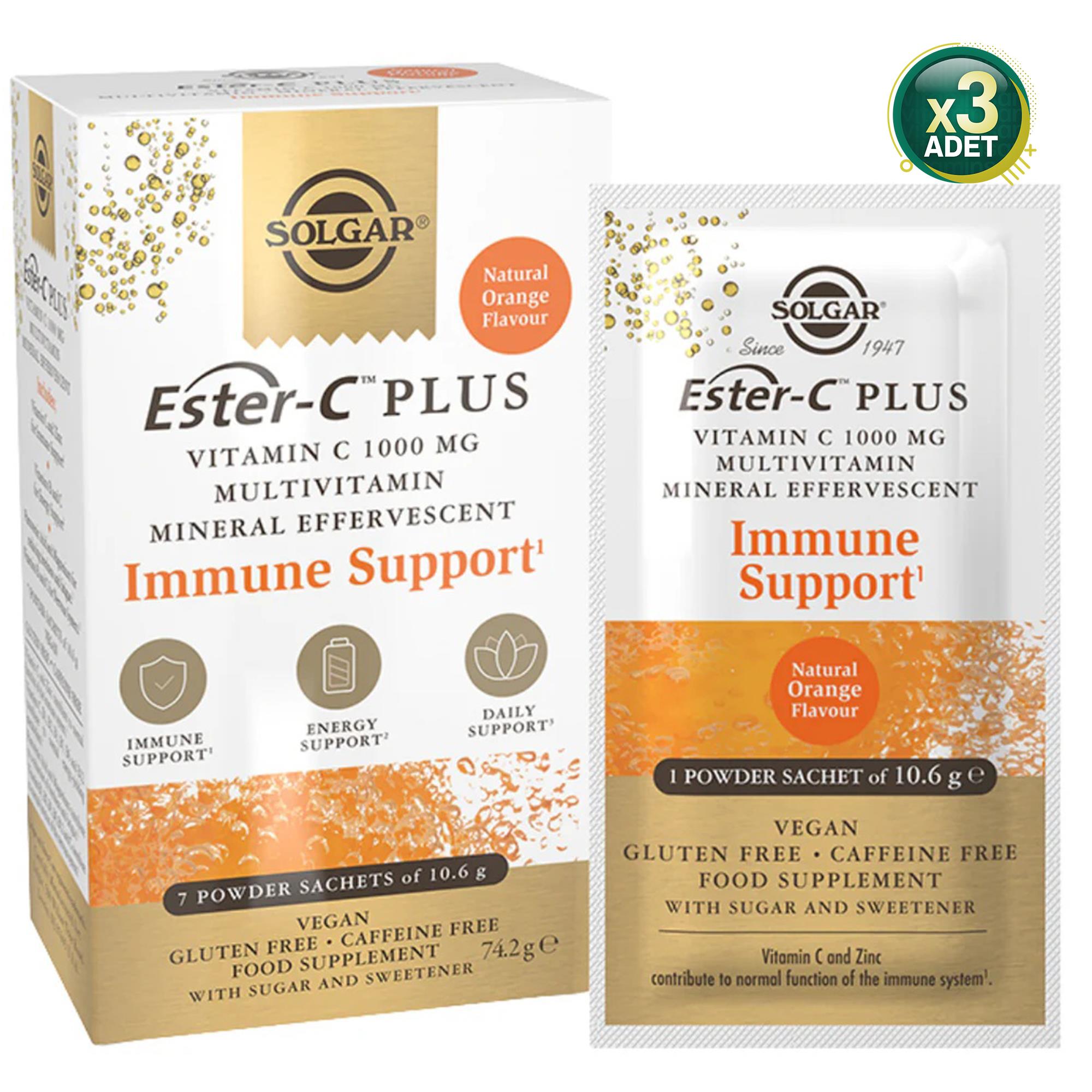 Solgar Ester-C Plus 1000 mg 7 Saşe 3 Adet