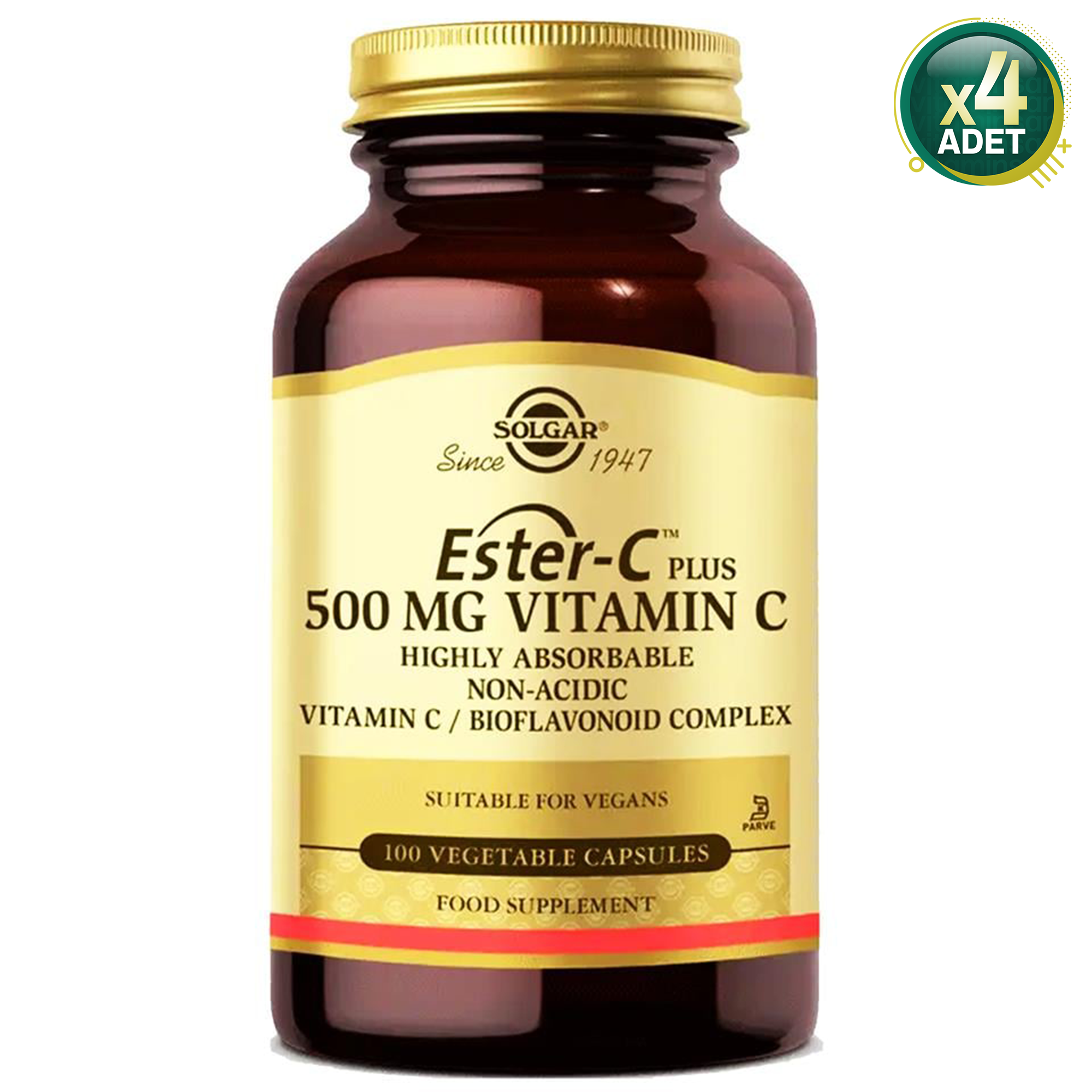 Solgar Ester-C Plus 500 mg 100 Kapsül 4 Adet